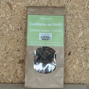 Thé Vert Cueillette en forêt - saveur mûre cassis - 50g