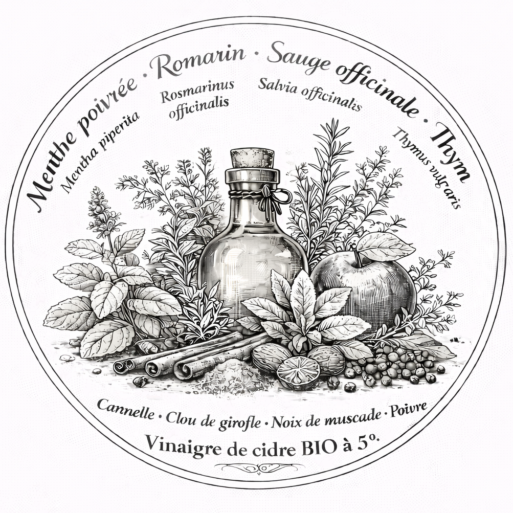 Vinaigre des 4 Voleurs bouteille en verre brun 750 ml - 750ml