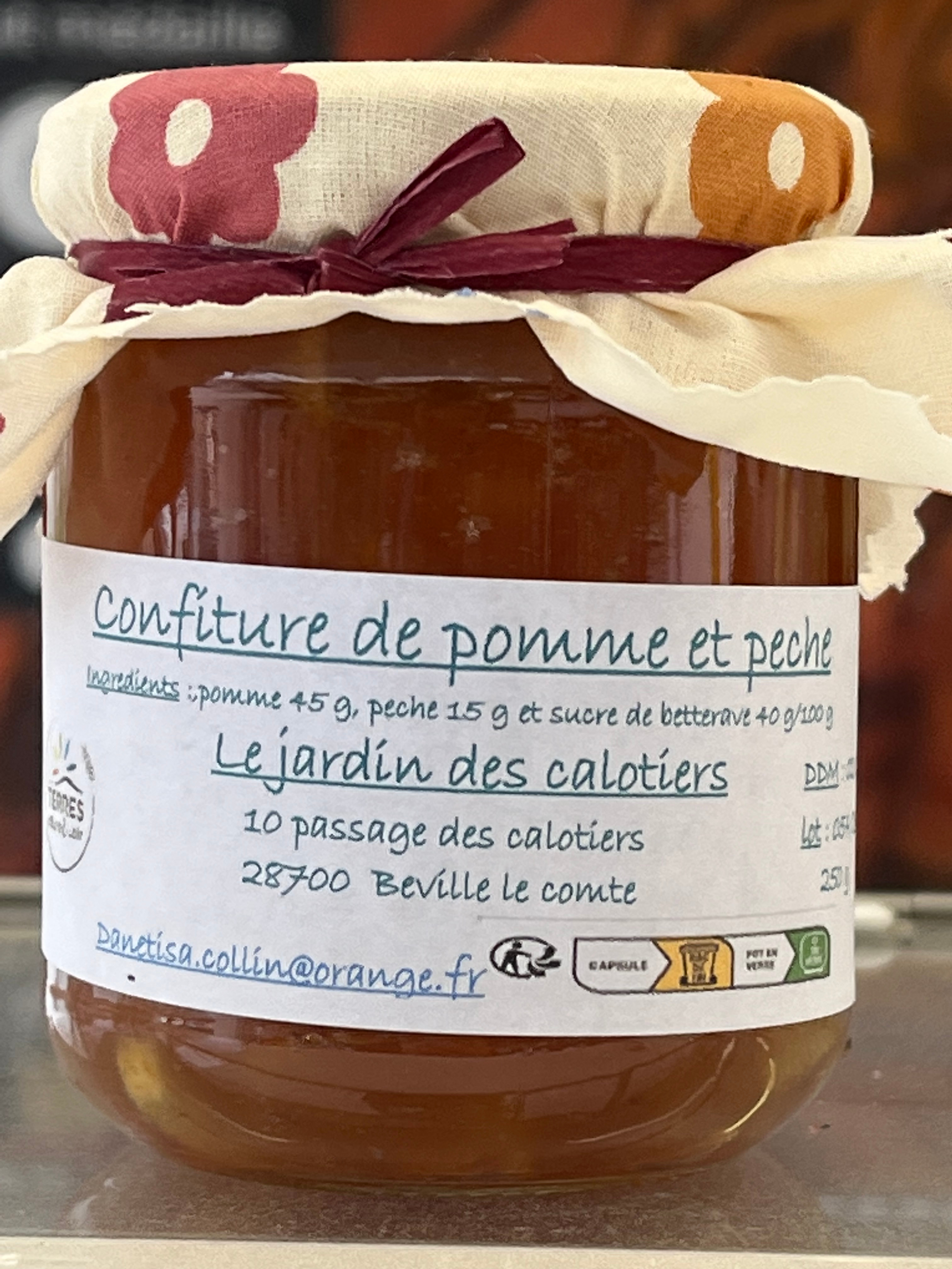Confiture Pomme Pêche Le jardin des calotiers - 250g