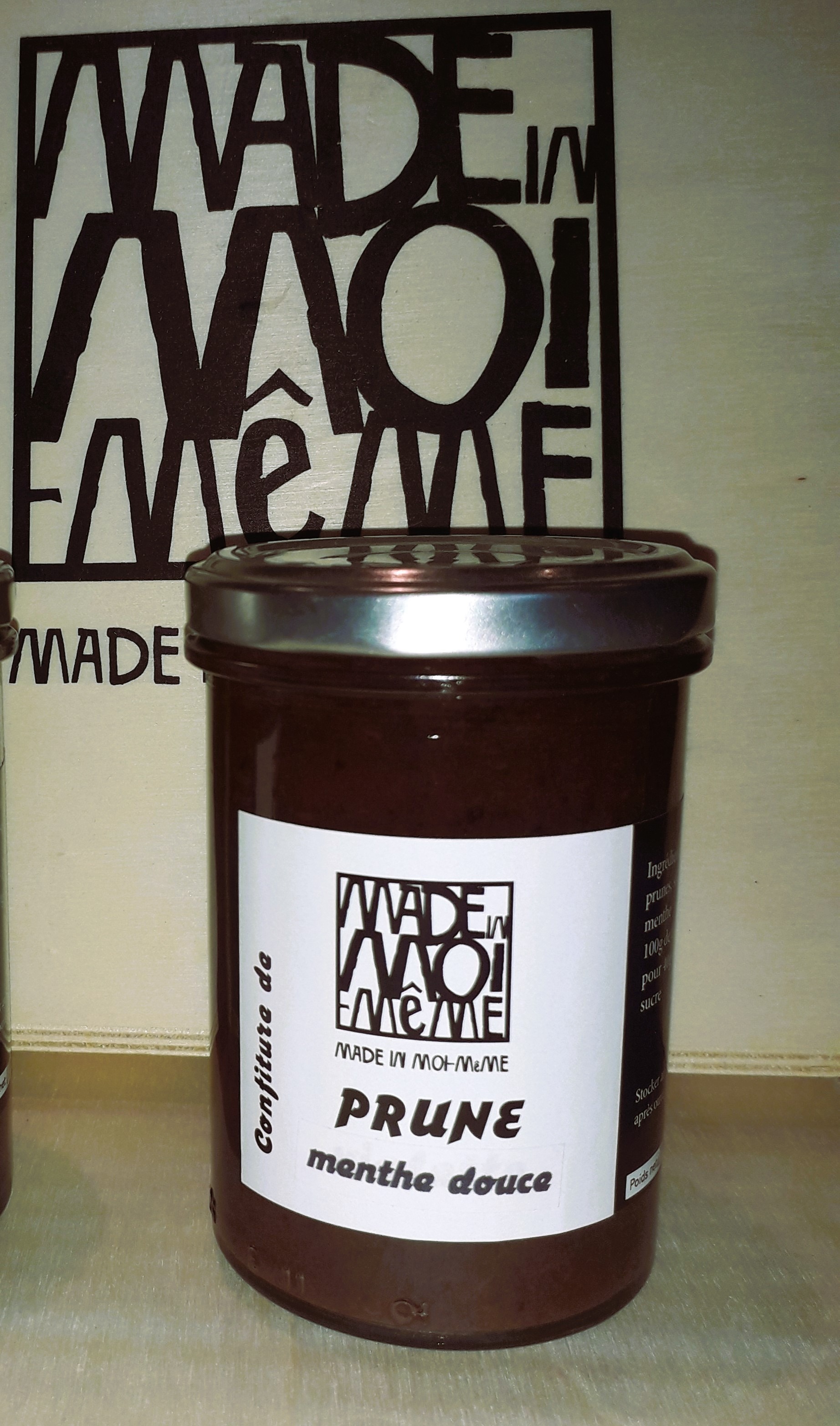 Confiture de prune menthe douce 220g