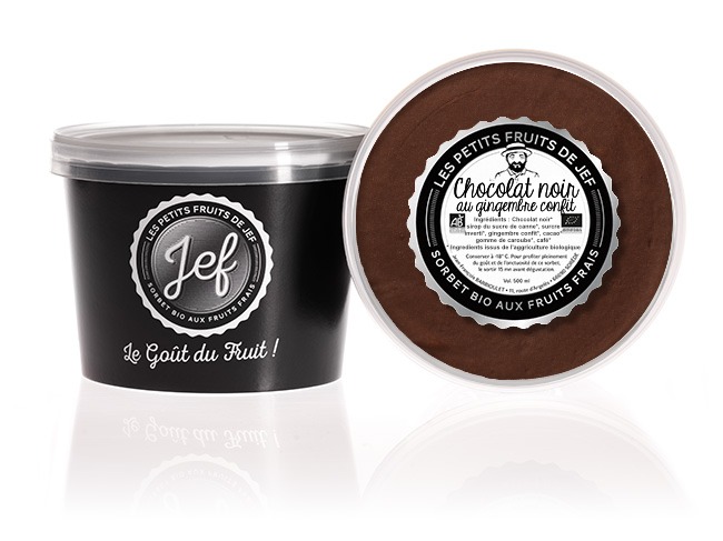 Sorbet Bio - 500 ml - Chocolat noir au gingembre confit