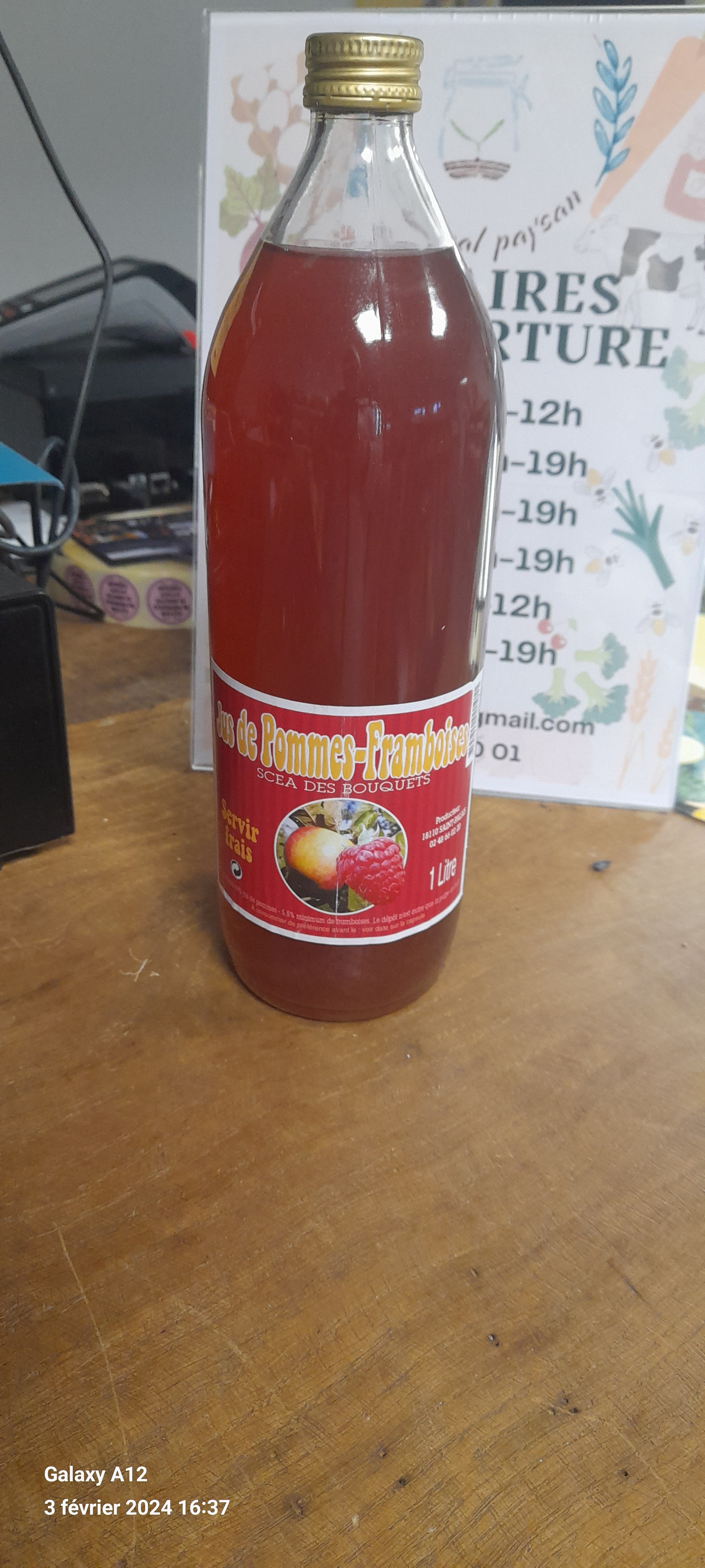 Jus Pommes Framboises 1L