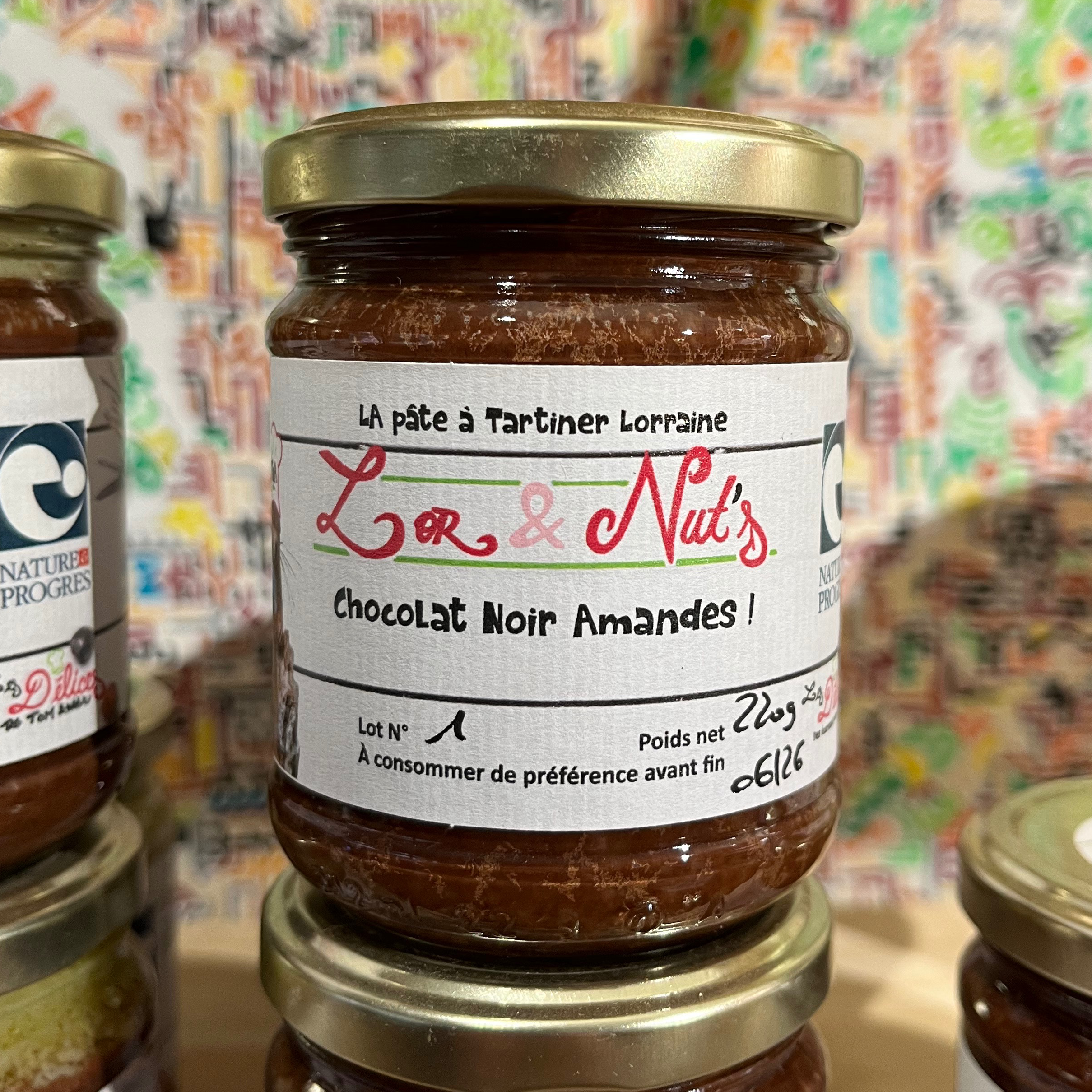 PÂTE À TARTINER NOIR AMANDES (220G)