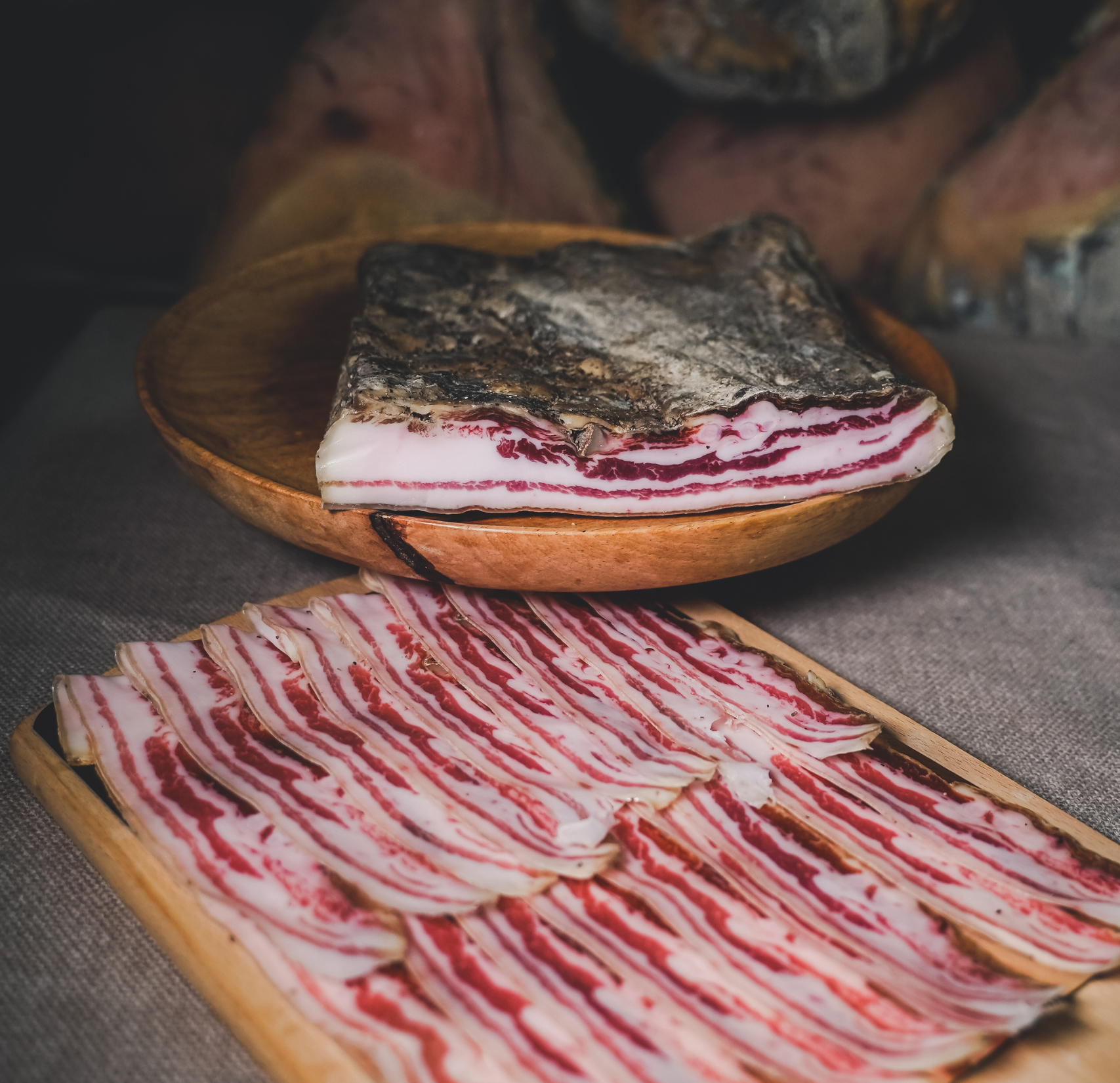 Poitrine séchée de porc tranchée 10 tranches - 0,1kg