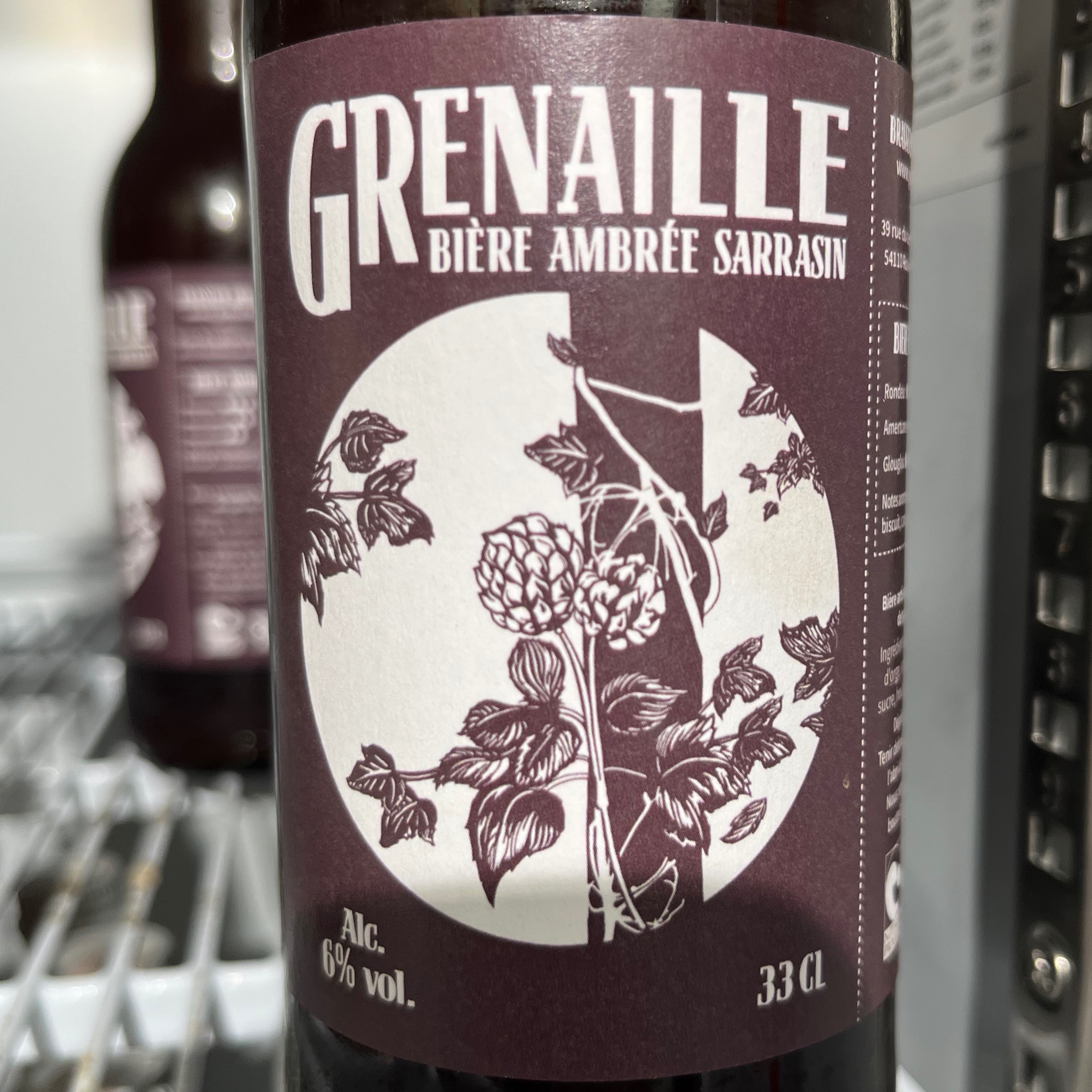 BIÈRE 33CL AMBRÉE (GRENAILLE)