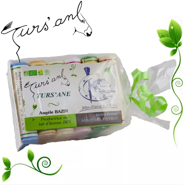 LOT 6 MINI SAVONS AU LAIT FRAIS D'ÂNESSE BIO - 300g