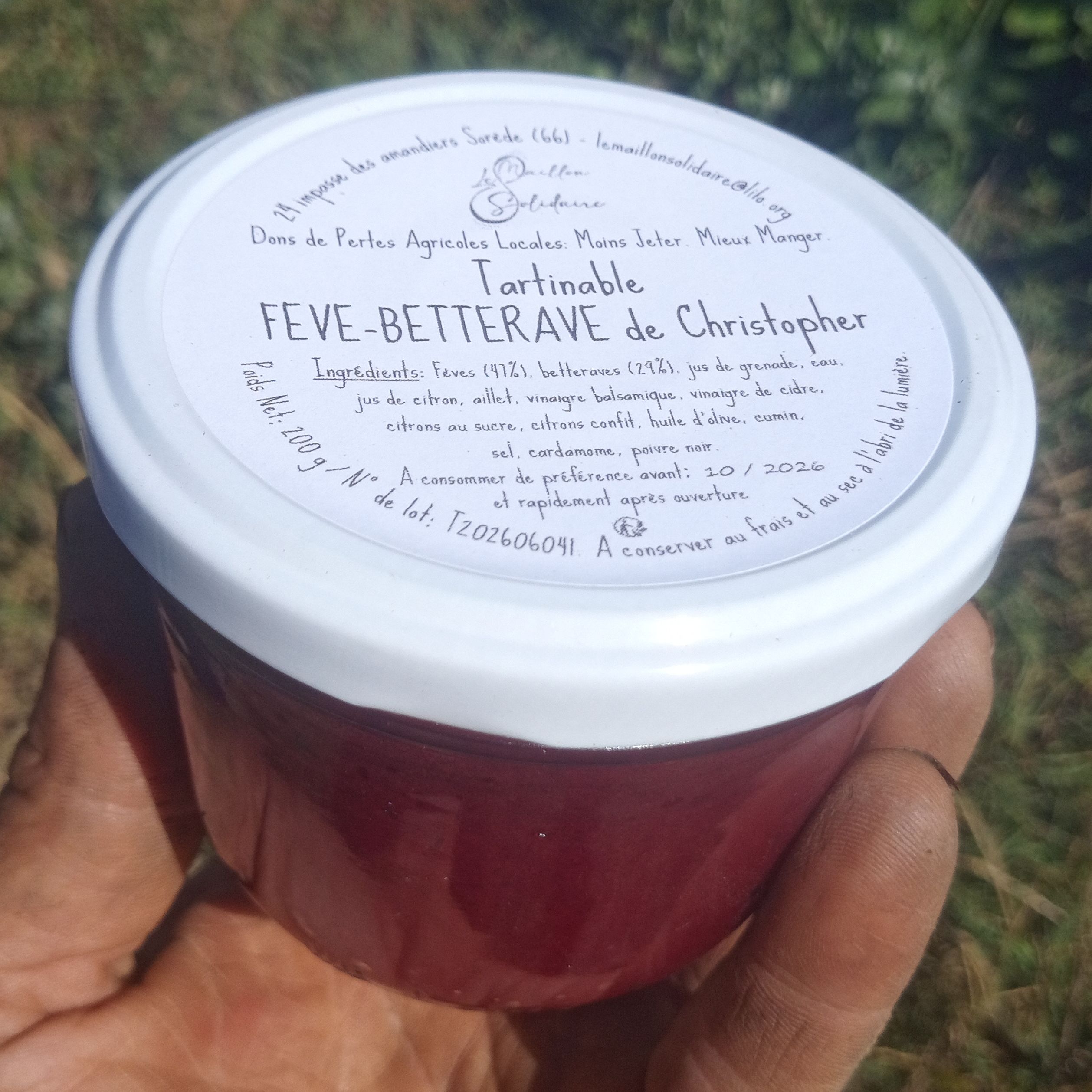 Tartinable Fève Betterave Grenade / 200g