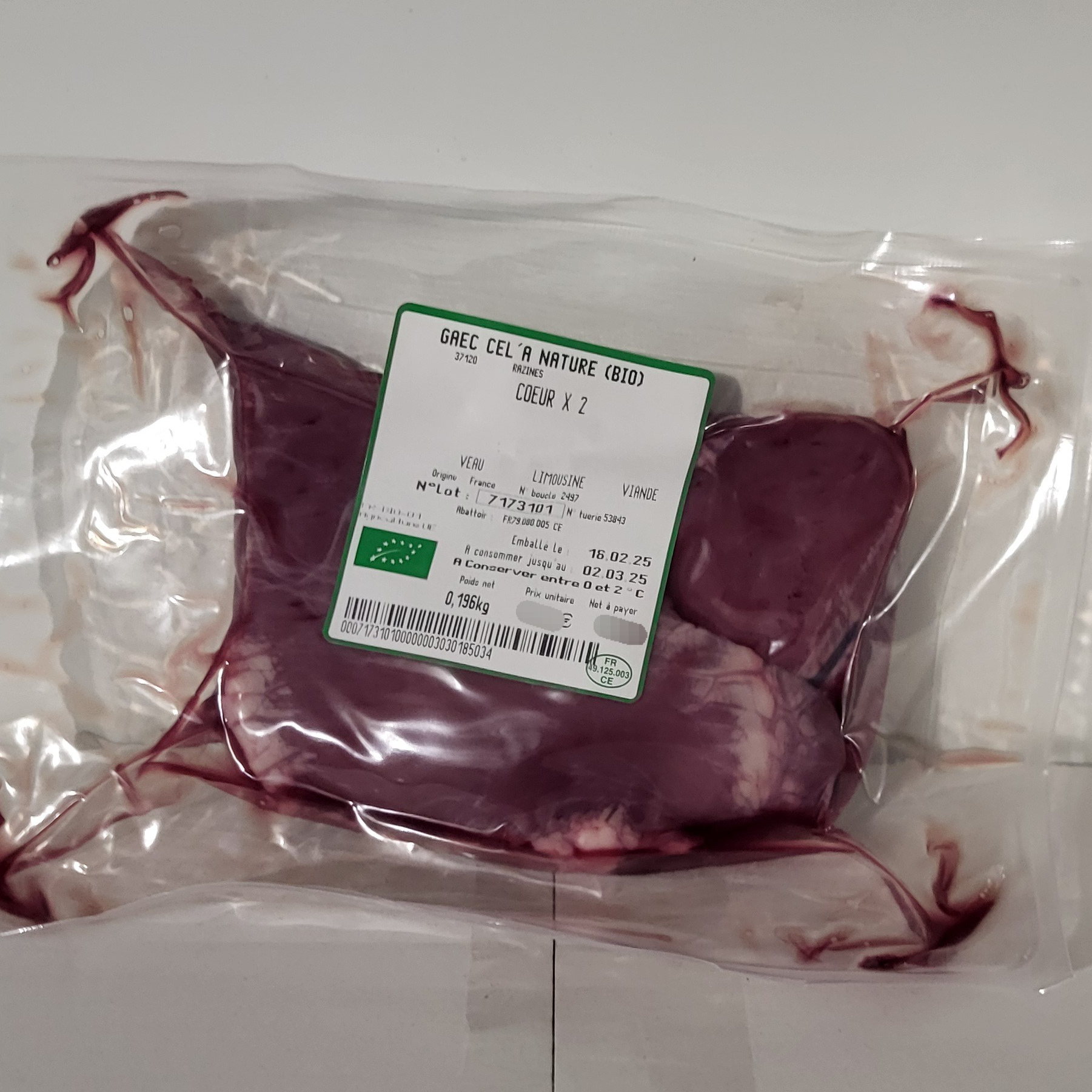 Cœur de veau - 200g