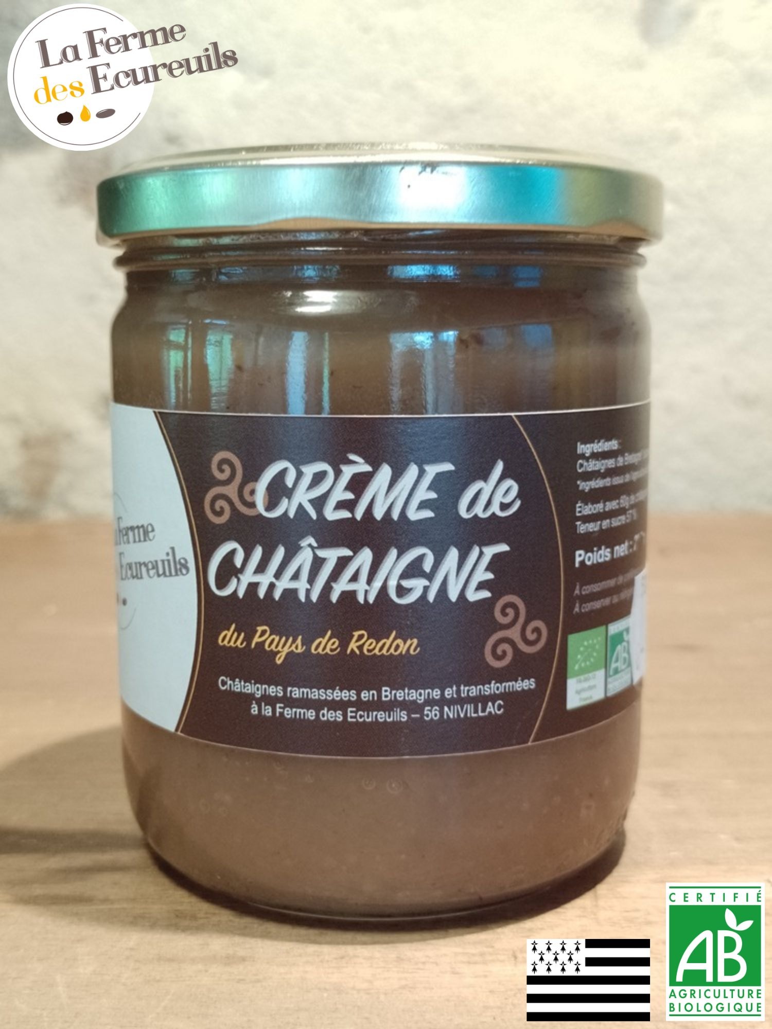 Crème de châtaigne NATURE pot 450g