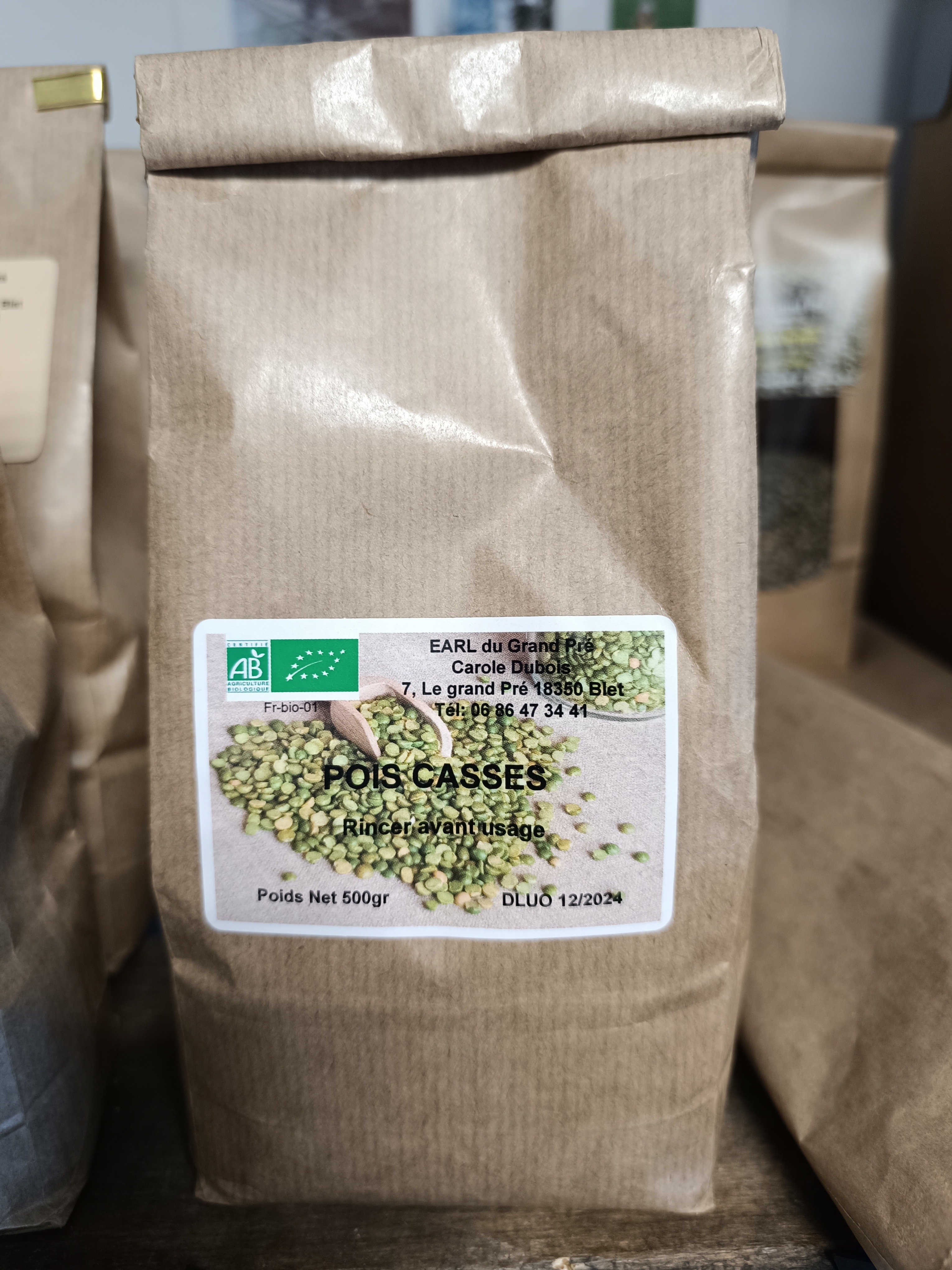 Pois Cassés Bio 500G
