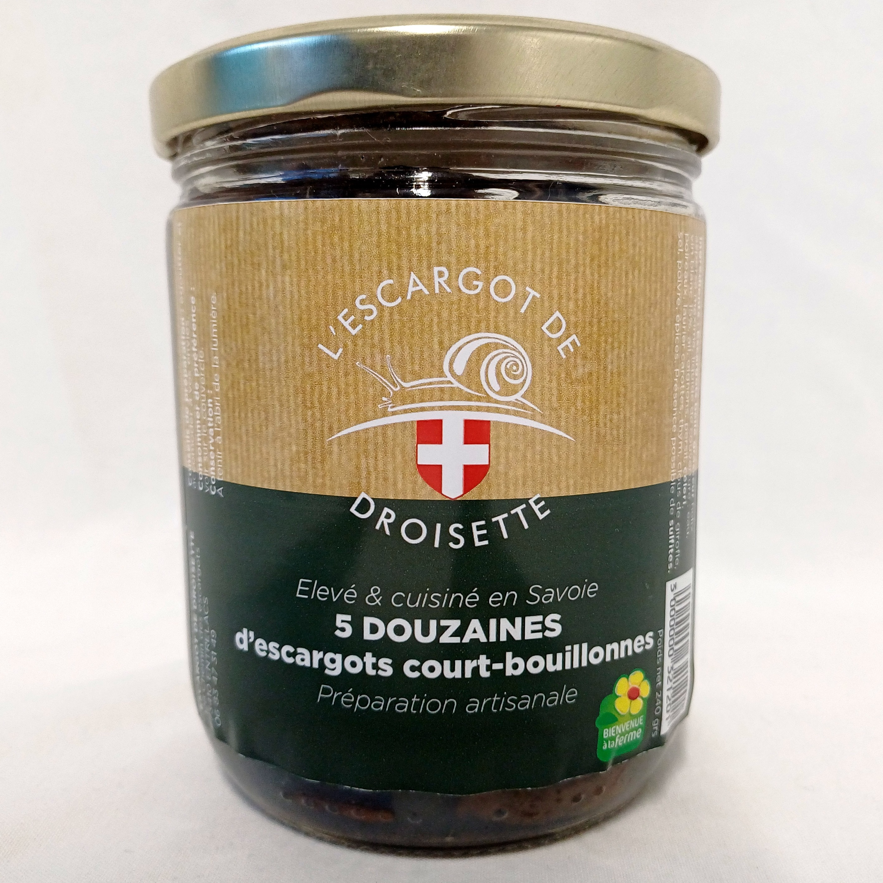 5 DOUZAINES D'ESCARGOTS COURT-BOUILLONNES EN CONSERVE