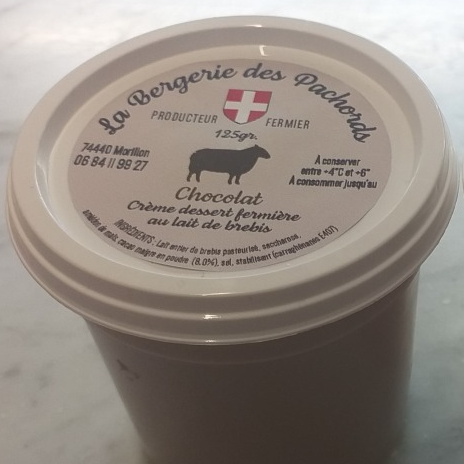 Crème dessert chocolat au lait de brebis pack de 4 pots - 500g
