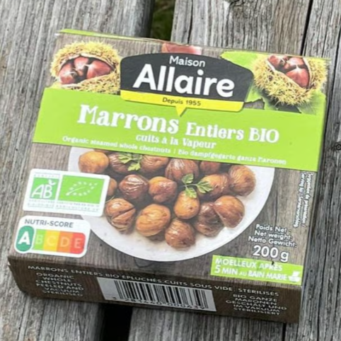 Marrons entiers cuits sous vide - 200g