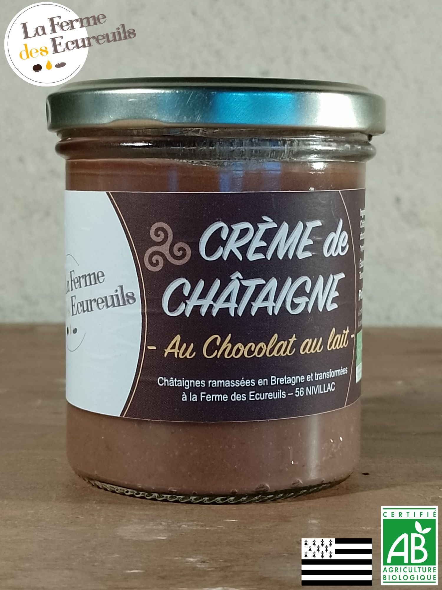 Crème de châtaigne CHOCOLAT AU LAIT, pot de 220g