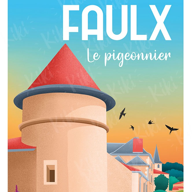 AFFICHE FAULX "PIGEONNIER"