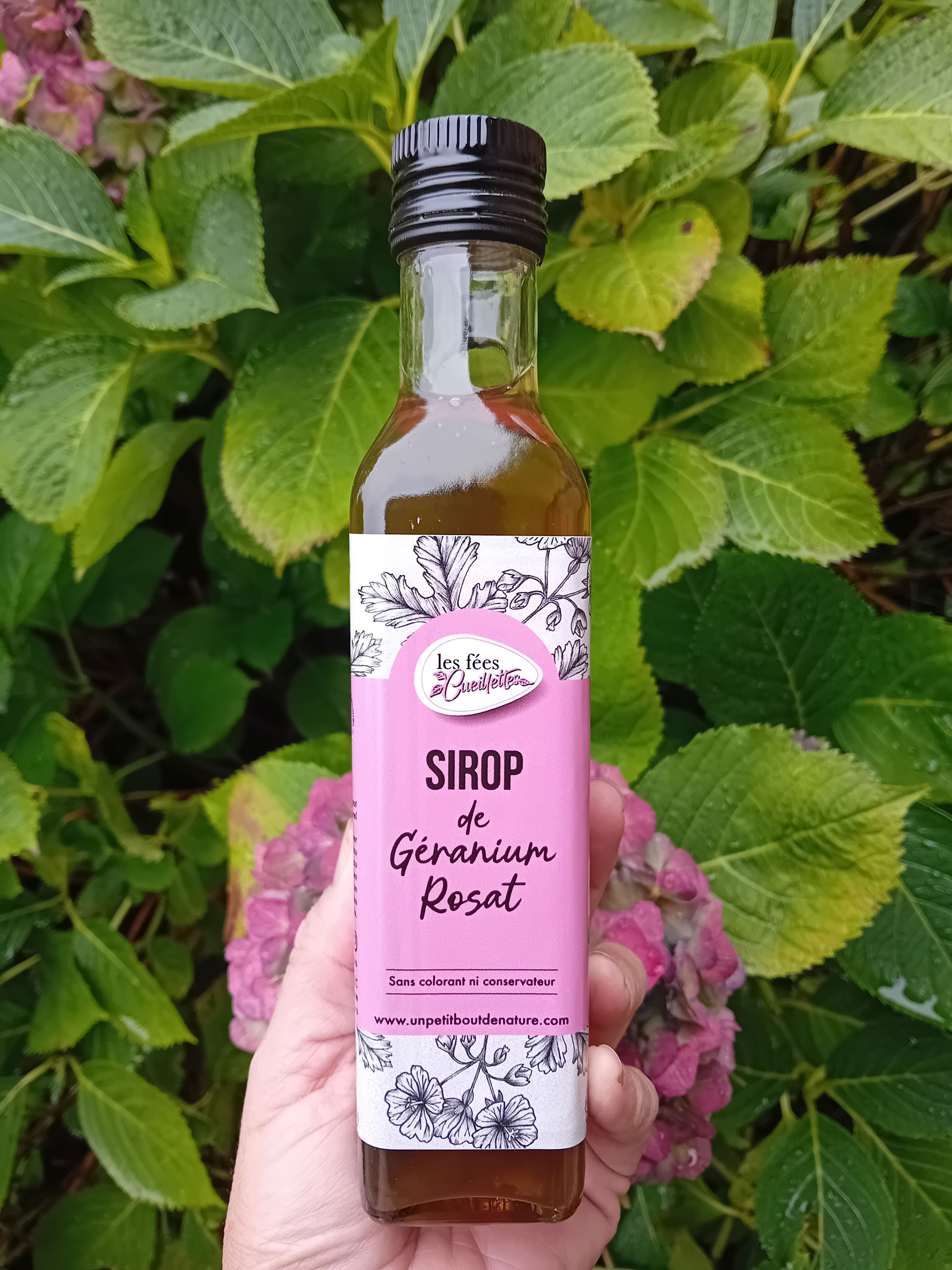 Sirop de géranium rosat - 250ml