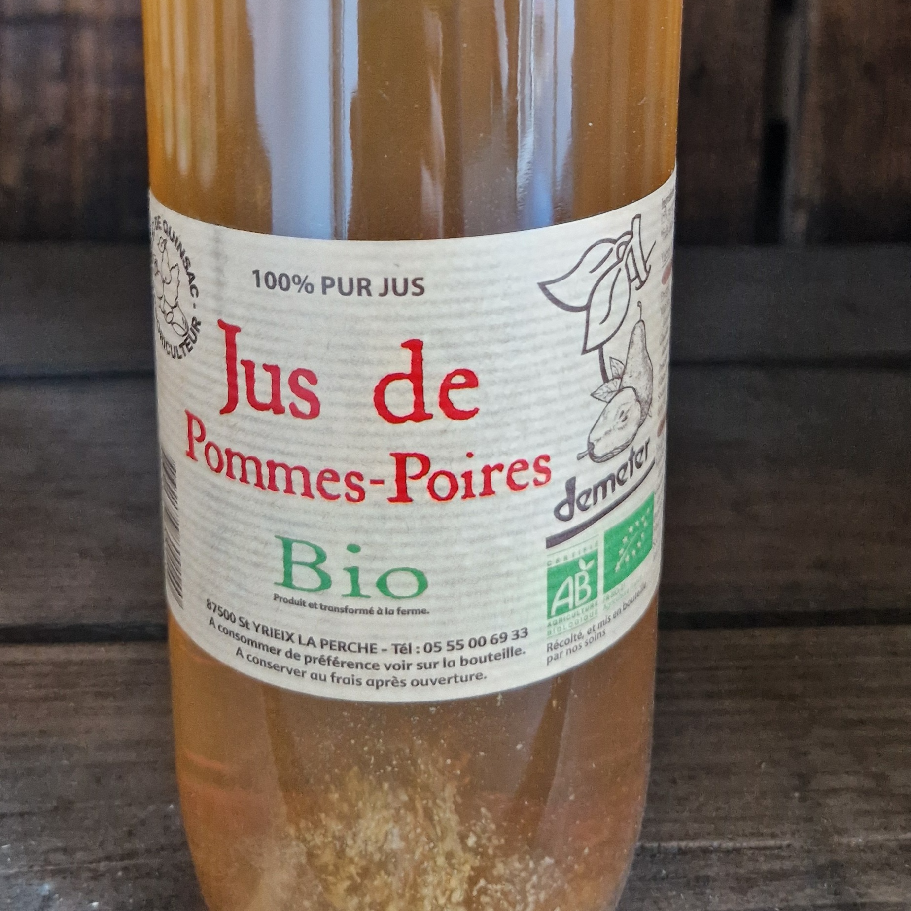 Jus de pomme/poire 1L Bio et demeter