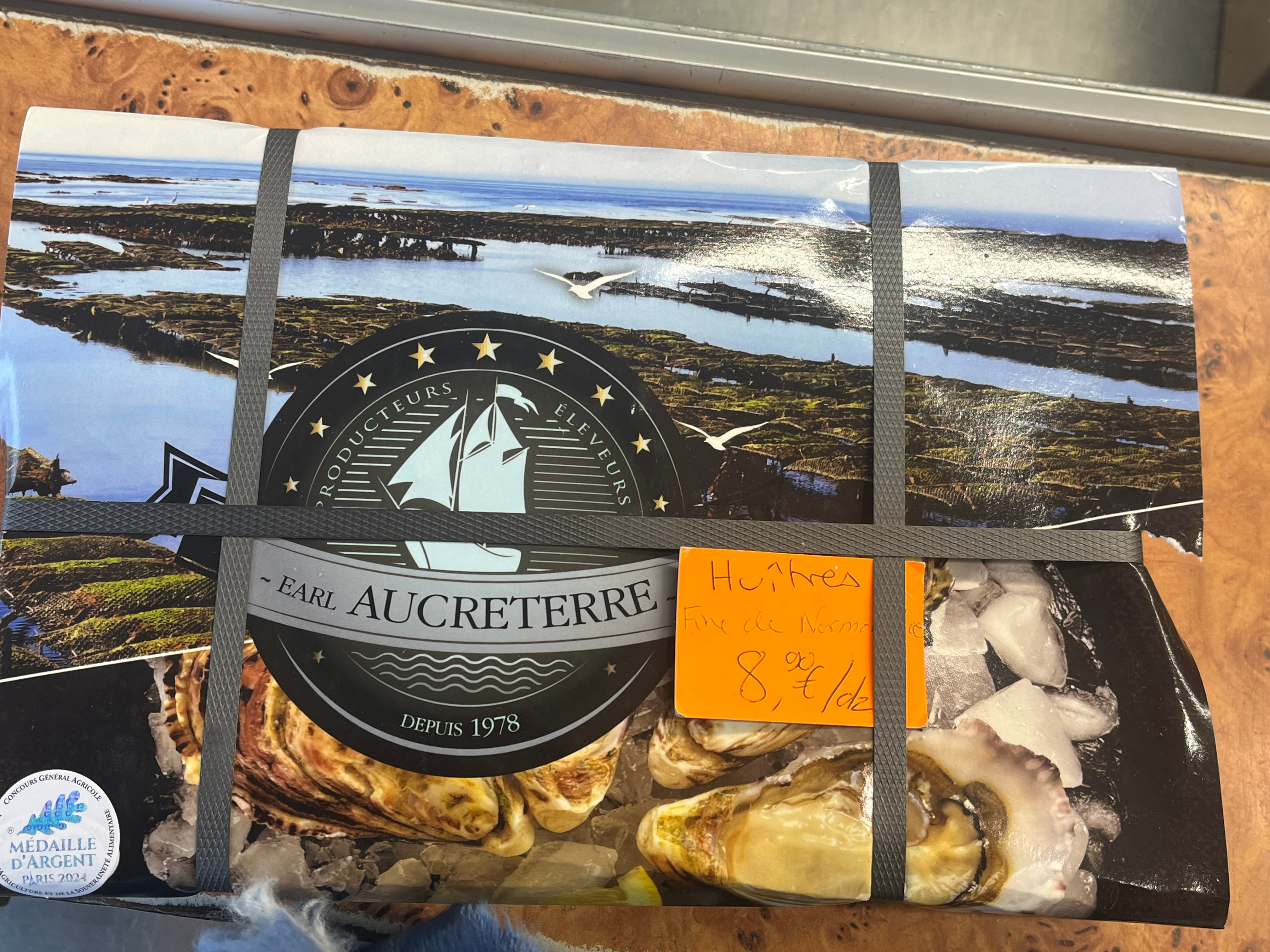 Bourriche de 12 Huitres Normandes Medaille d'argent - 500g