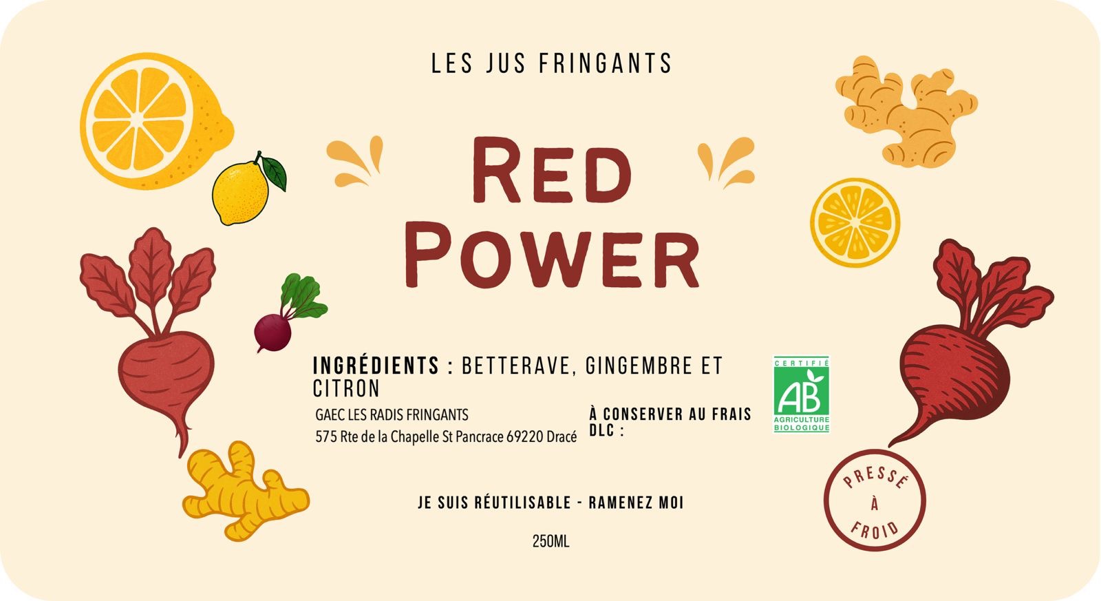 JUS FRINGANT “Red Power” 250ml