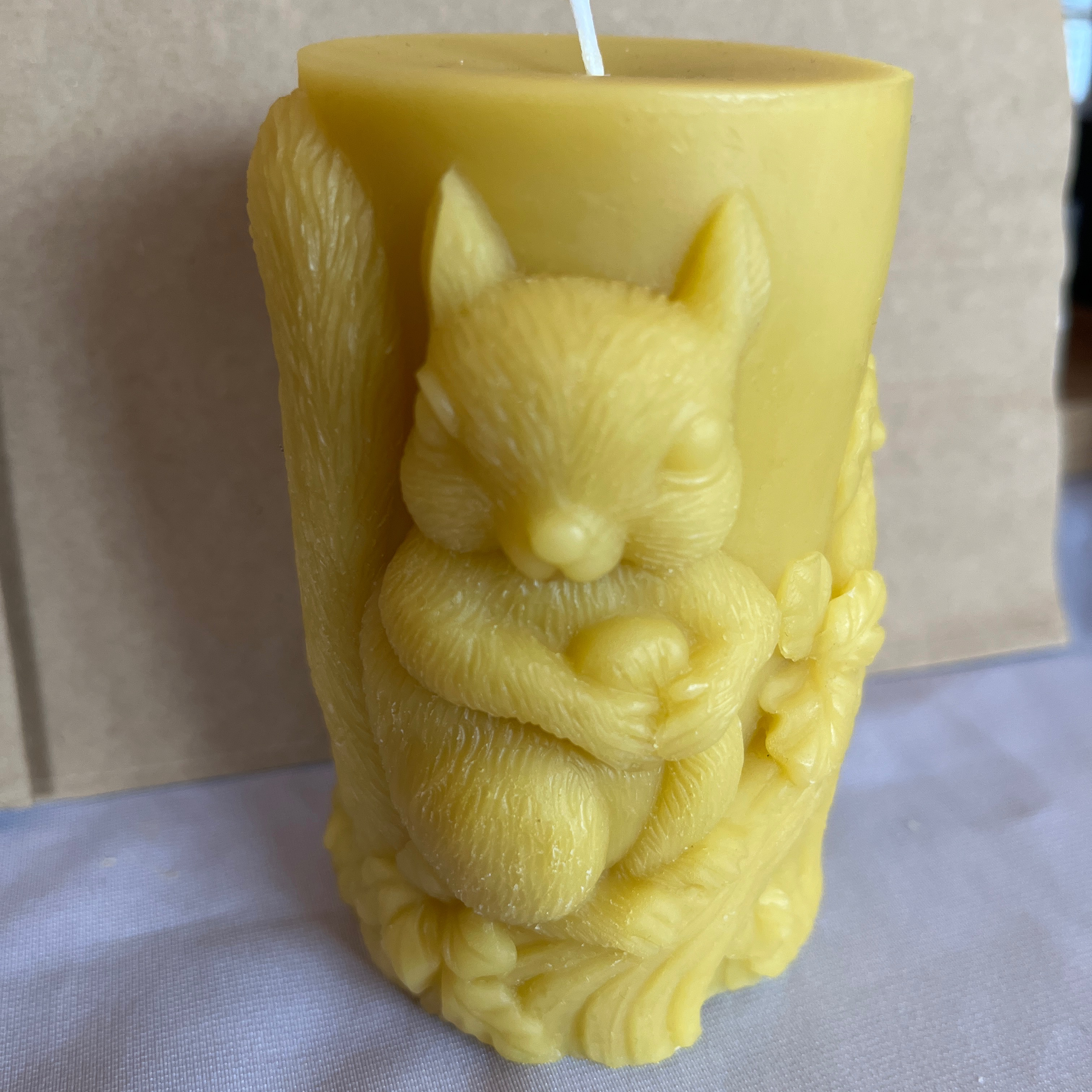 Bougie tronc écureuil