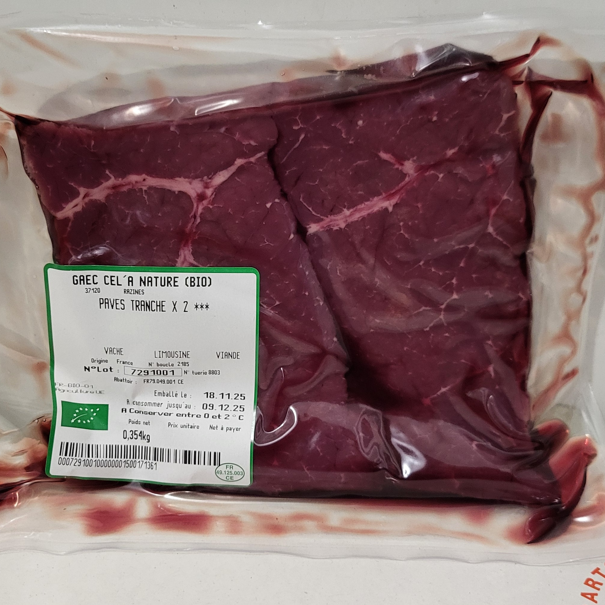 Pavés tranche x2 - 350g