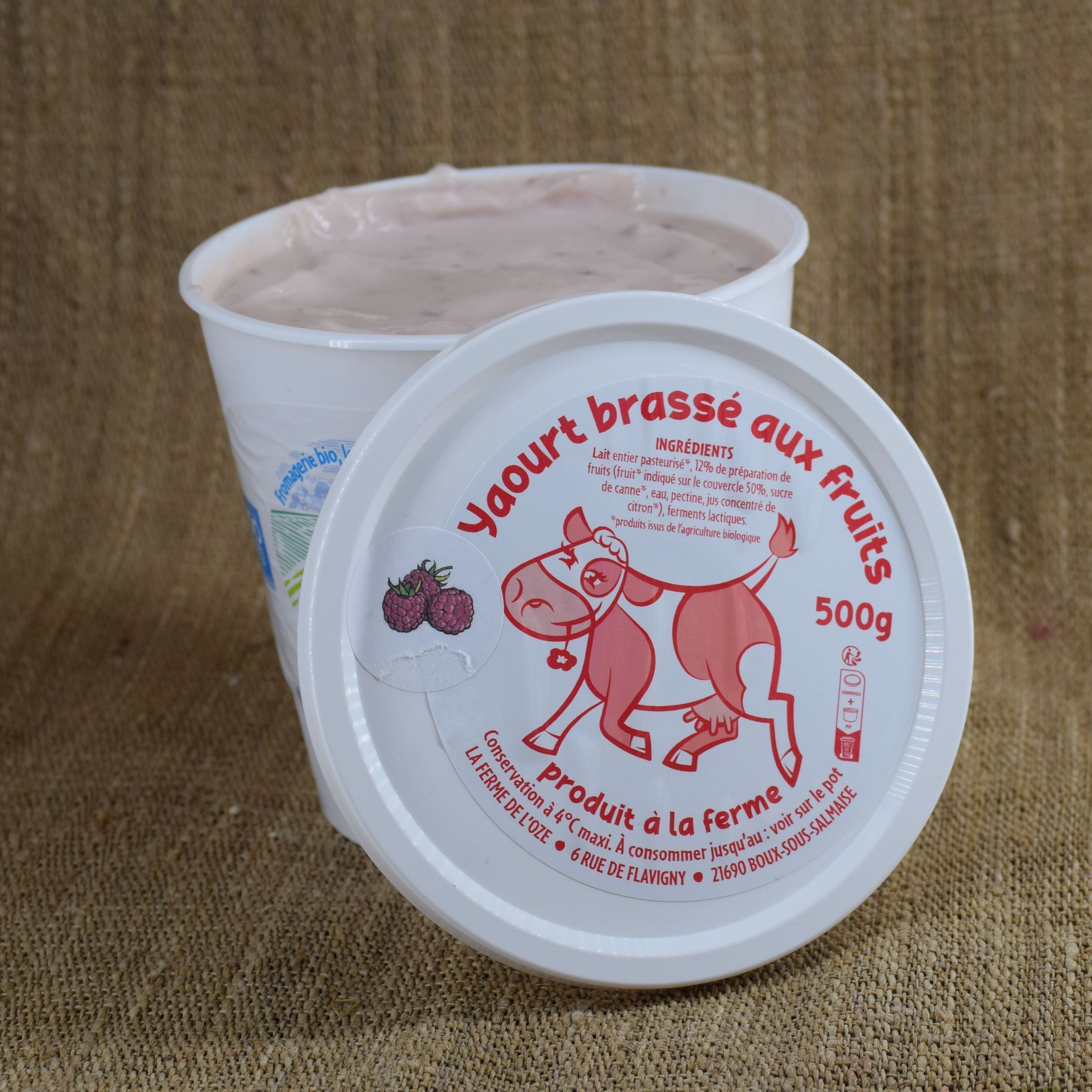 Yaourt Framboise Brassé 500 g