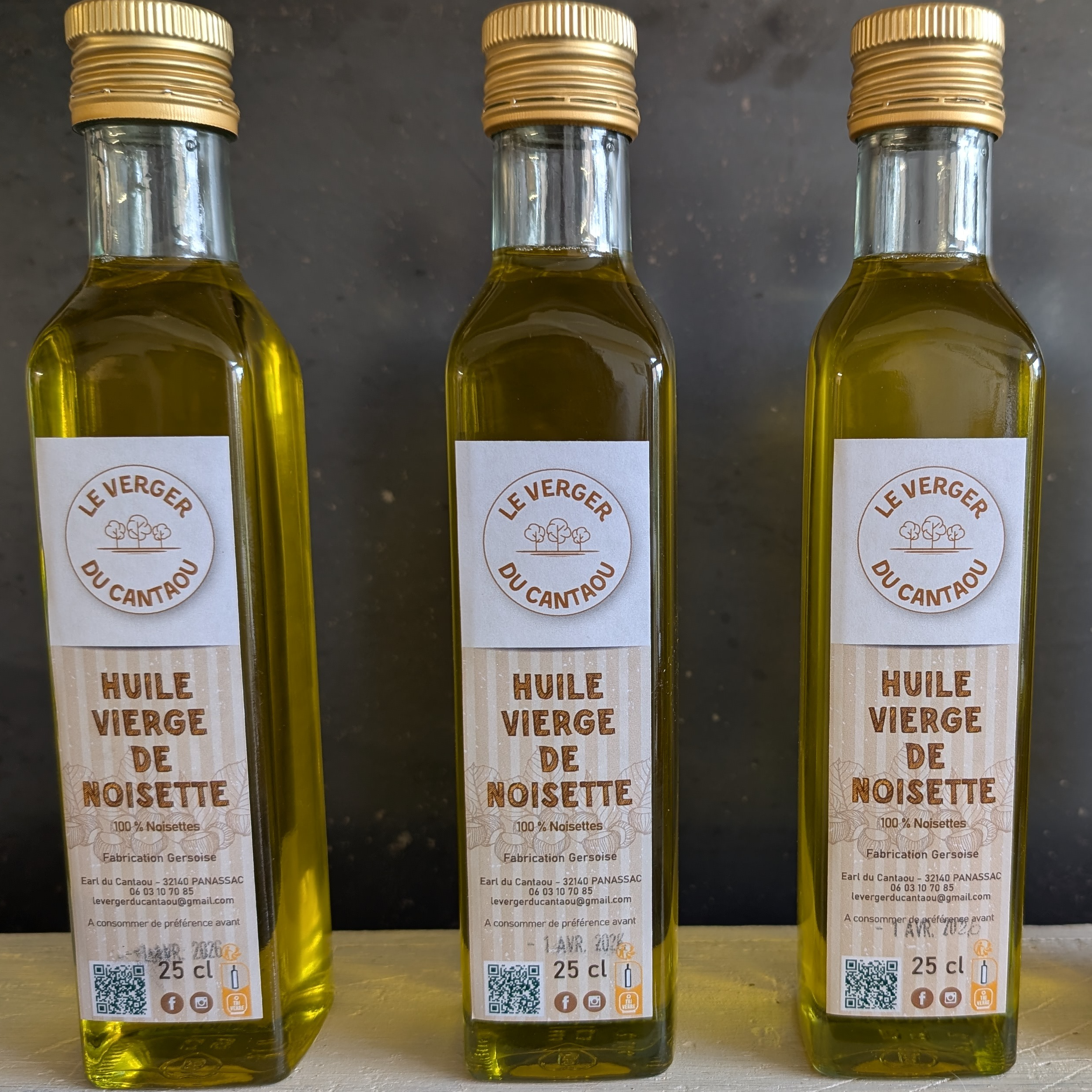 Huile vierge de noisette - 250ml