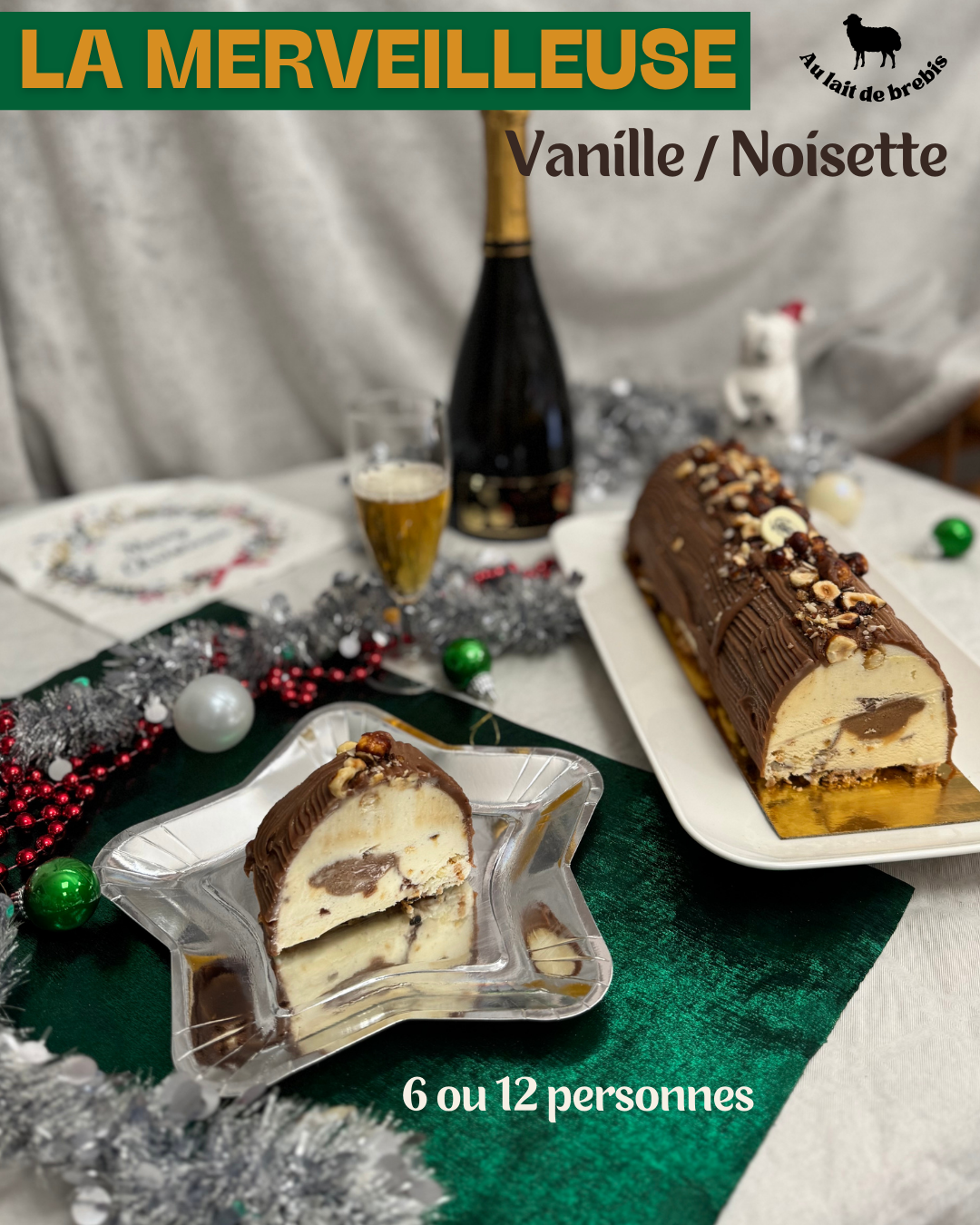 Bûche glacée La Merveilleuse 12 parts