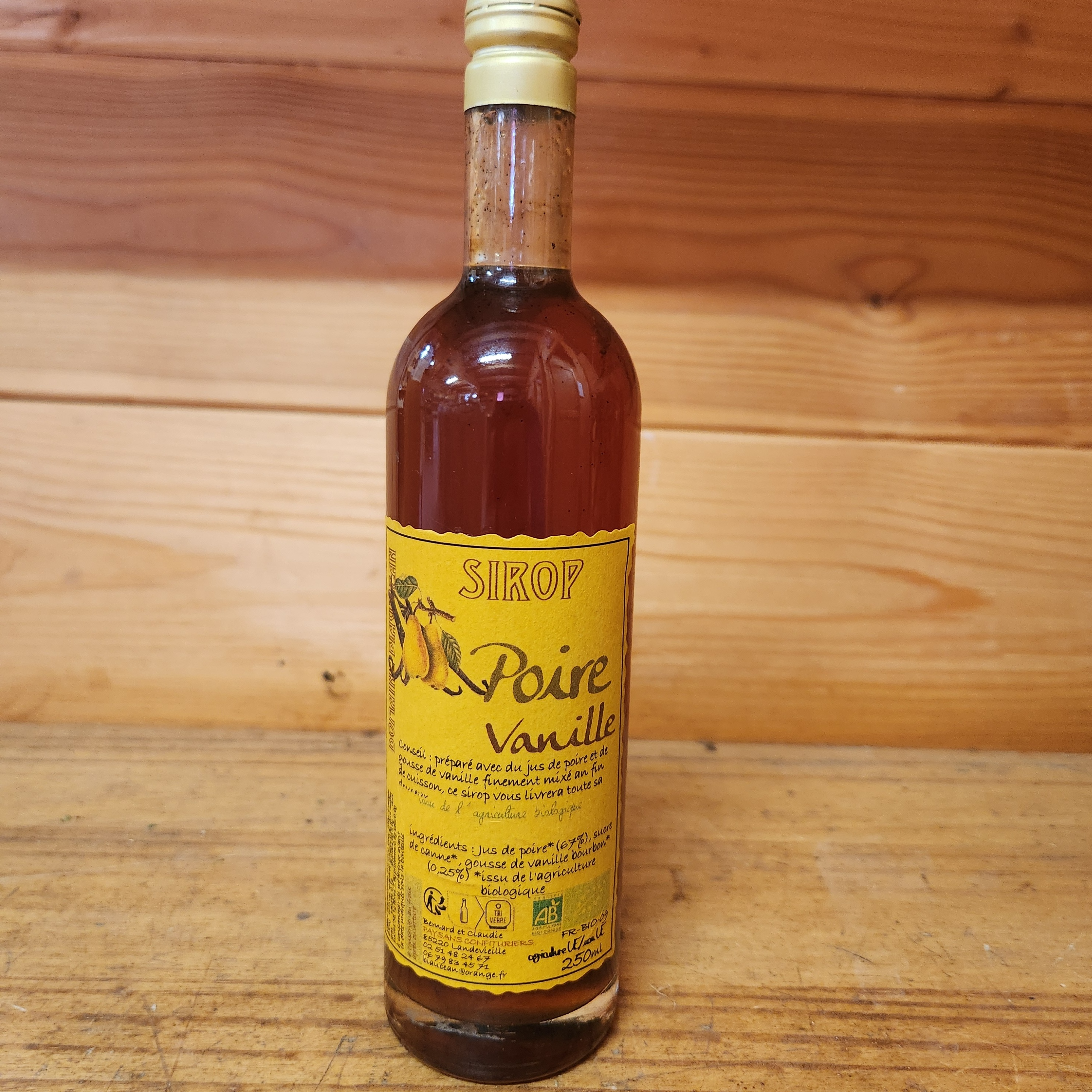 Sirop Poire Vanille - 250ml