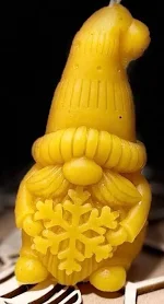 Bougie en cire d'abeilles - Nain Flocon