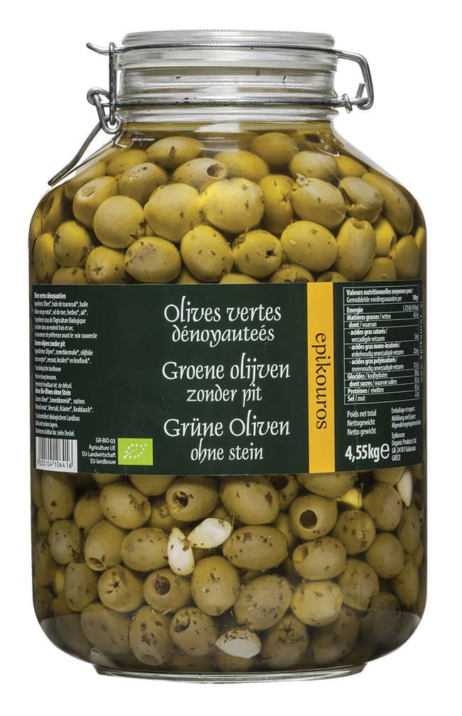 Olives vertes dénoyautés - 200g