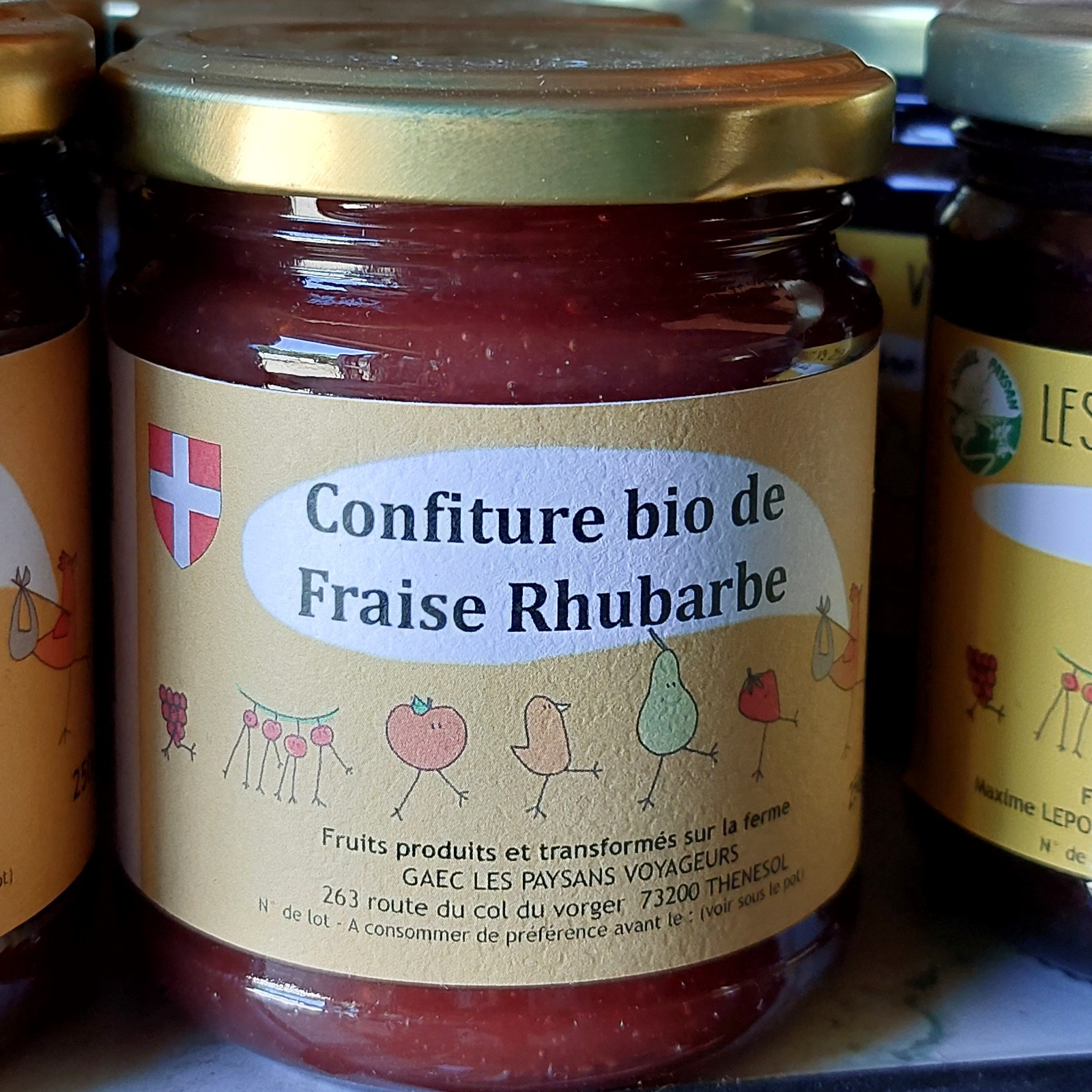 Confiture de Fraise Rhubarbe (1 pot de 250g)