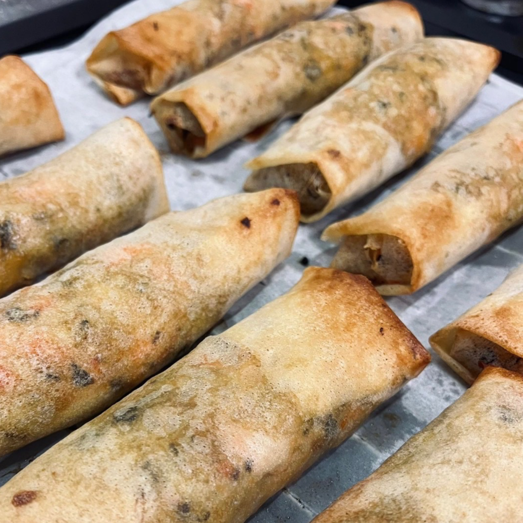 1 entrée : Nems aux Rocamadours et truite