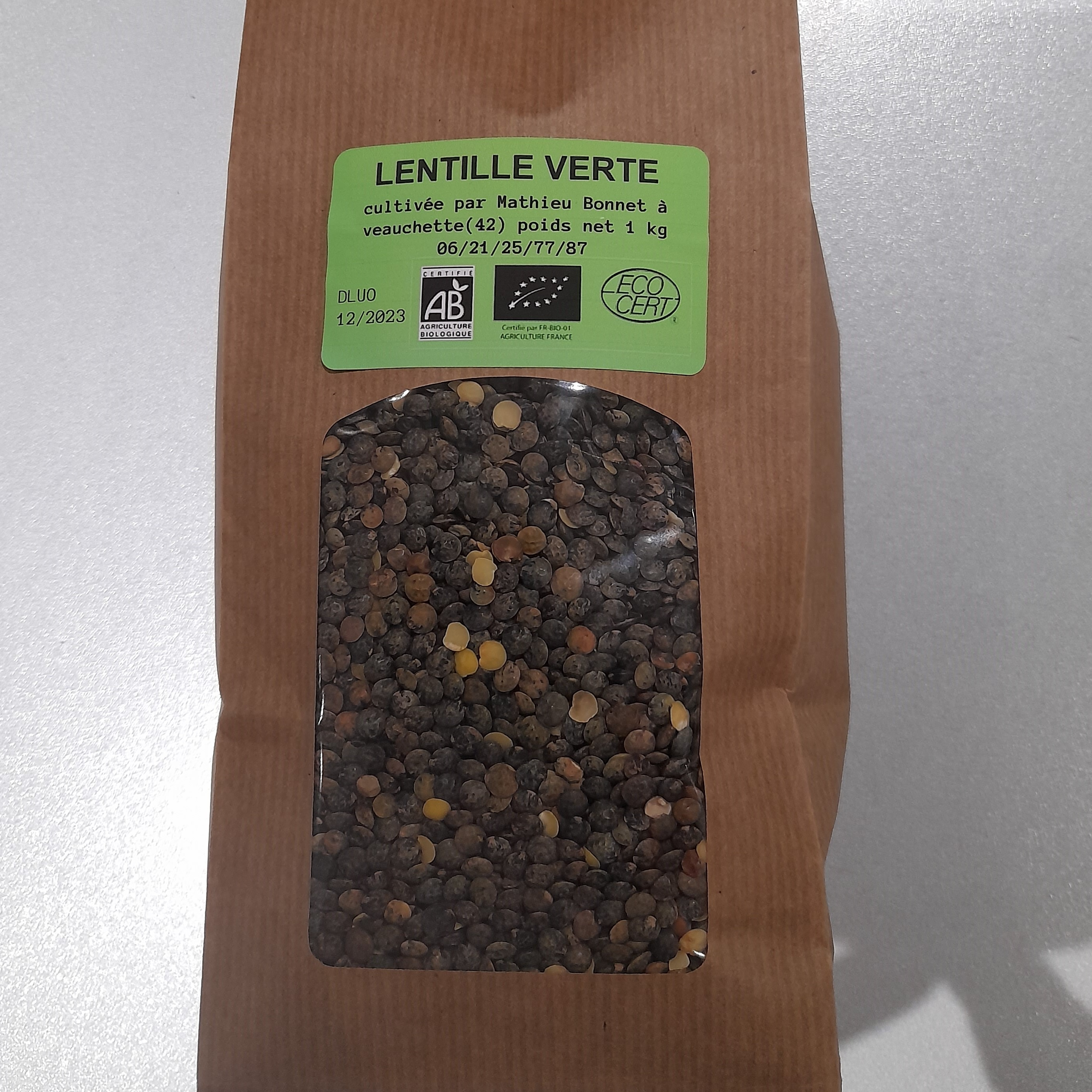 LENTILLES VERTES - 500g