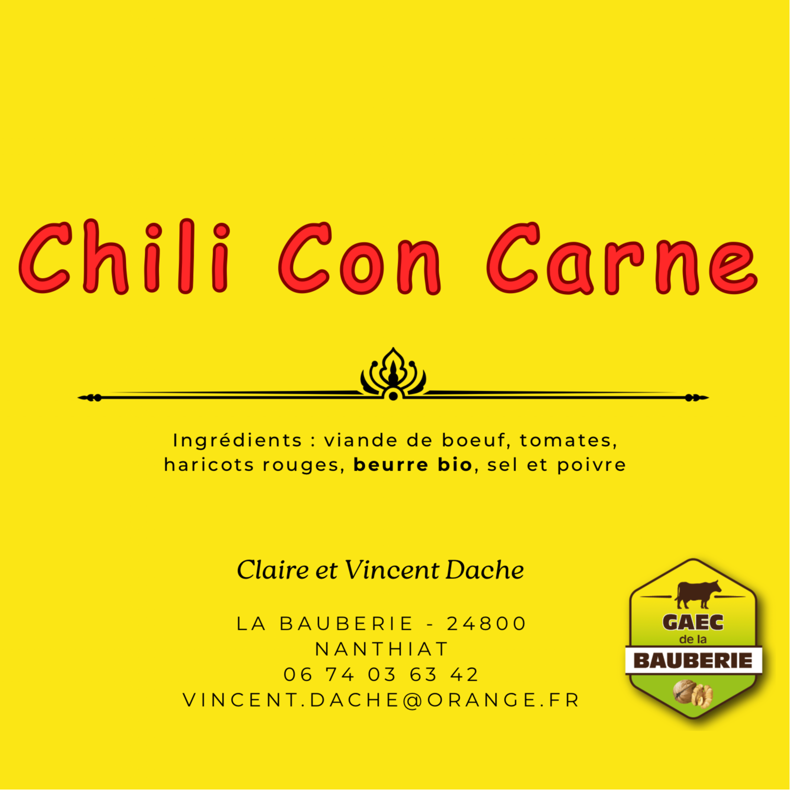 Chili con carne (converve) - 800g