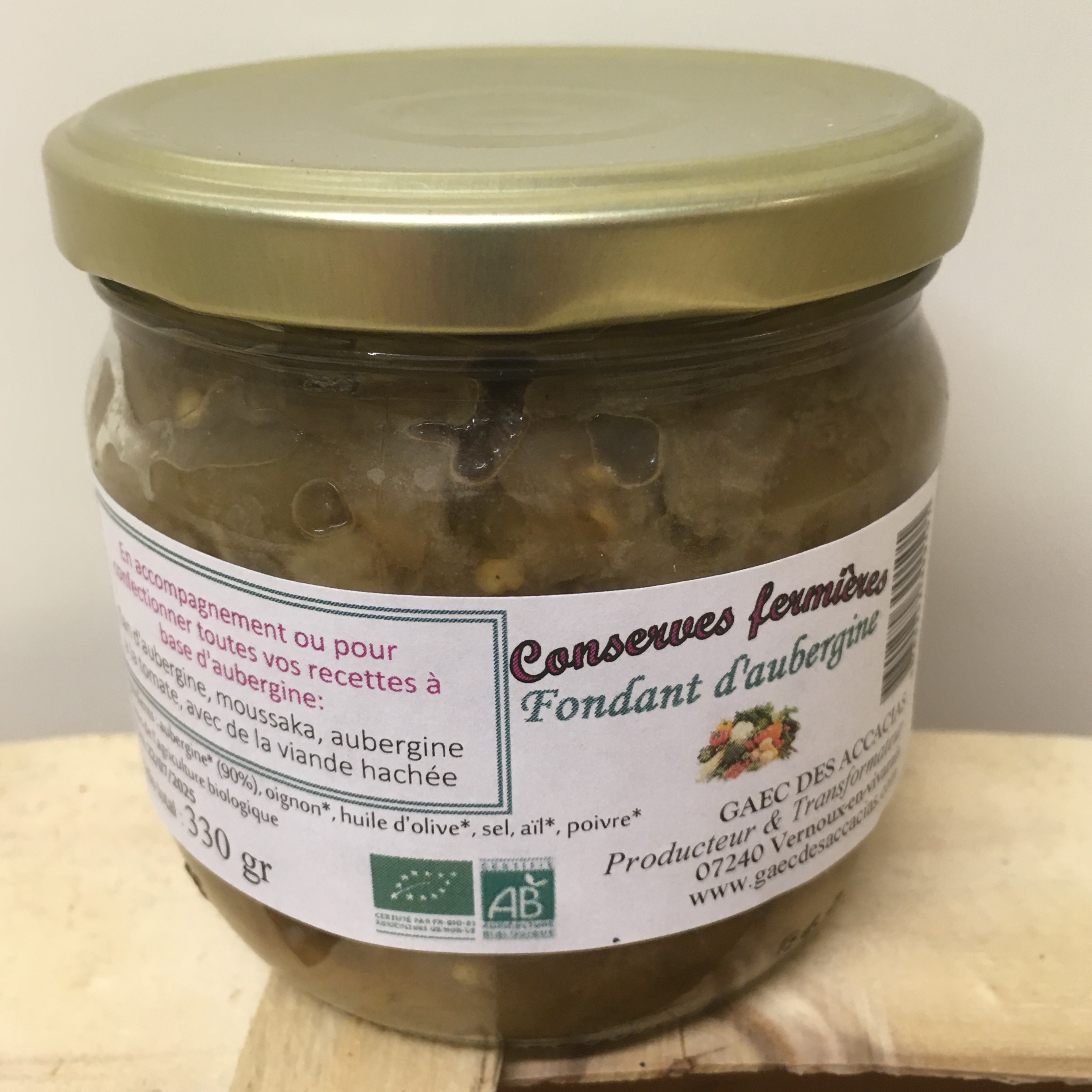 Fondant d'aubergine - 320g