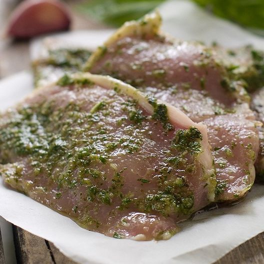 cote de porc sans os marinée à l'ail des ours x2