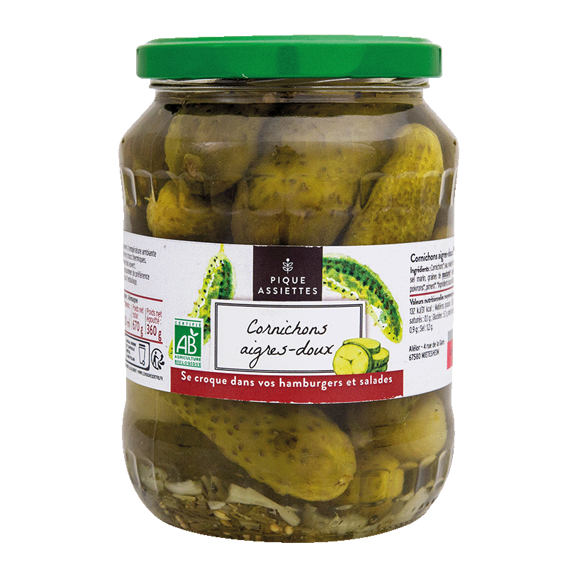 Cornichons aigres-doux - 360g