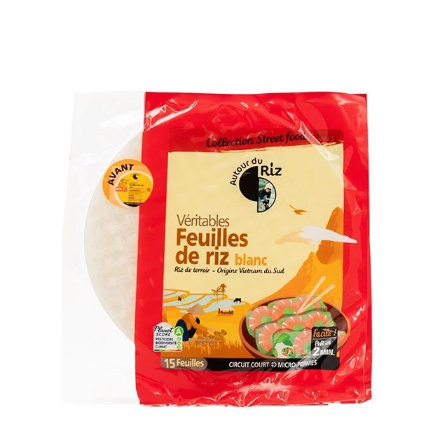Feuilles de riz blanc Ø 22 cm - 150g