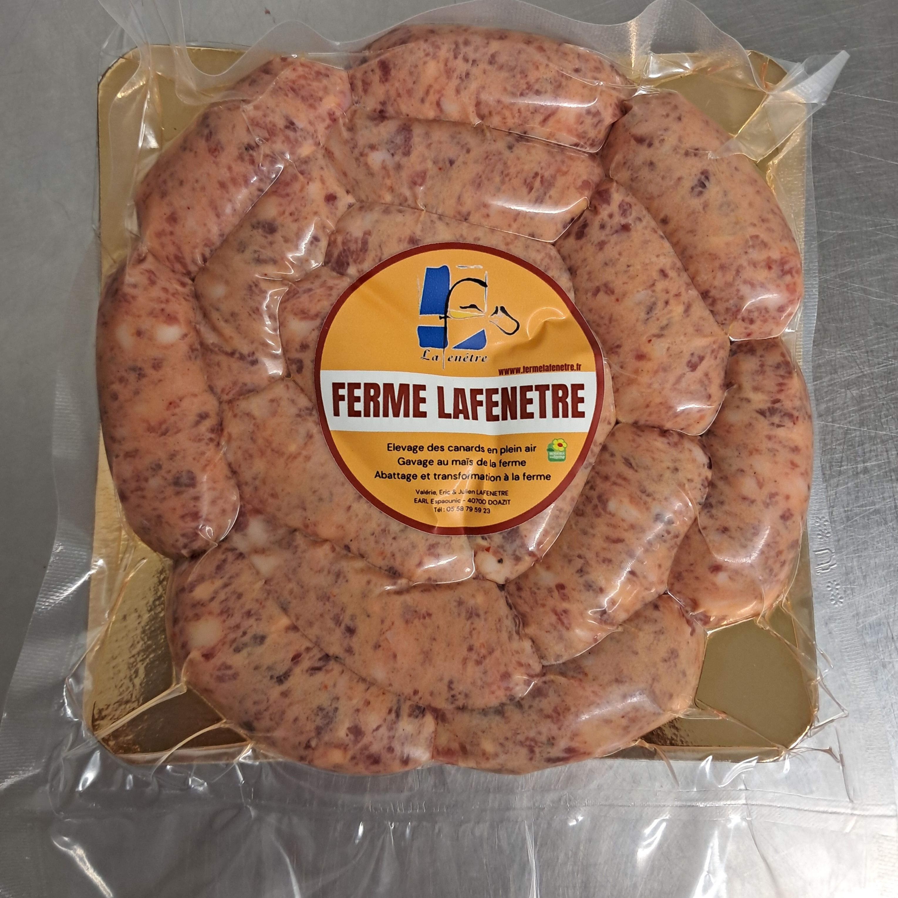 Mini saucisses d'Apéro - de Canard au Foie Gras 30&nbsp;% - 0,24kg