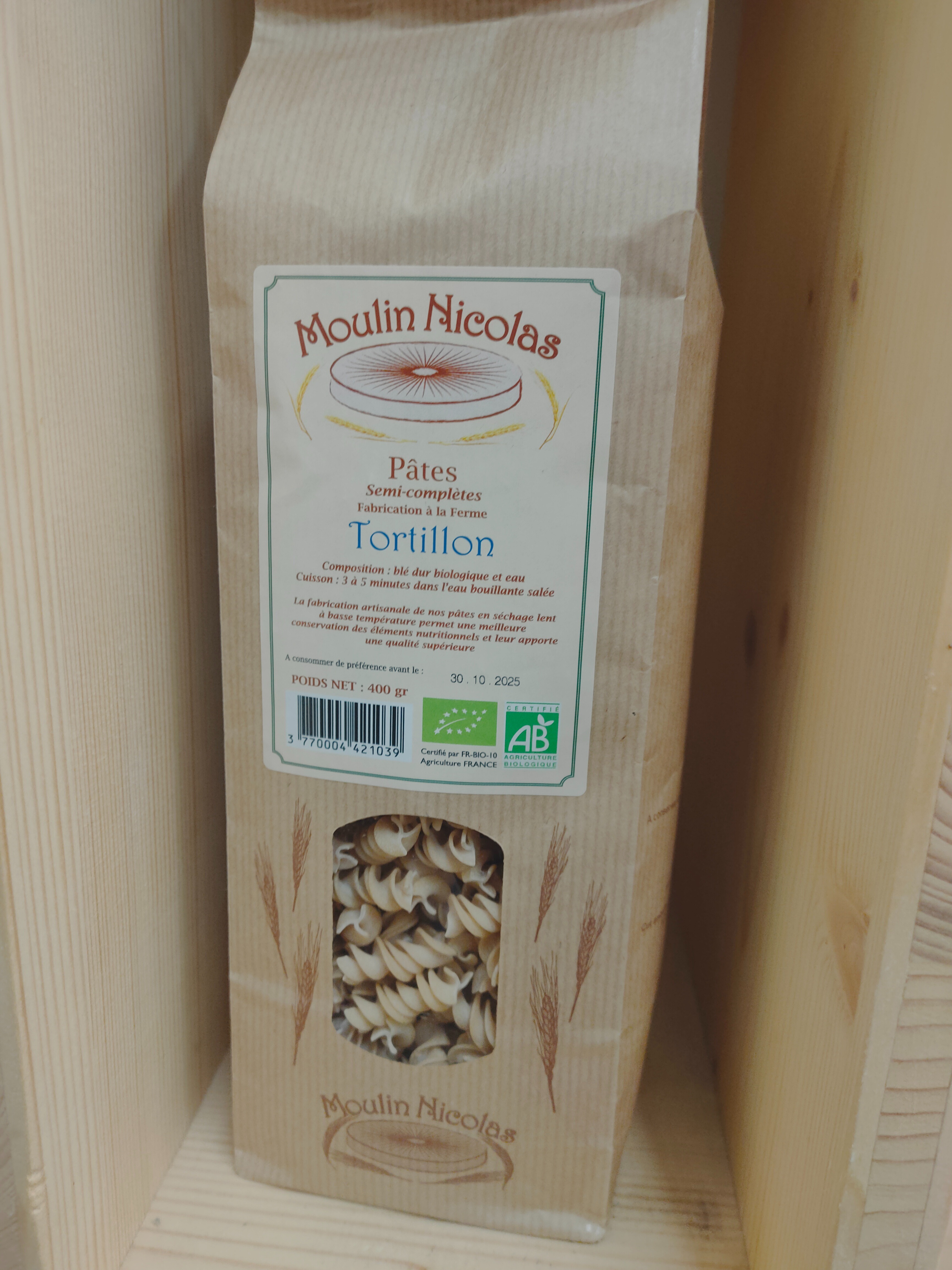 Pâtes Artisanal "Torillon" 400g Bio