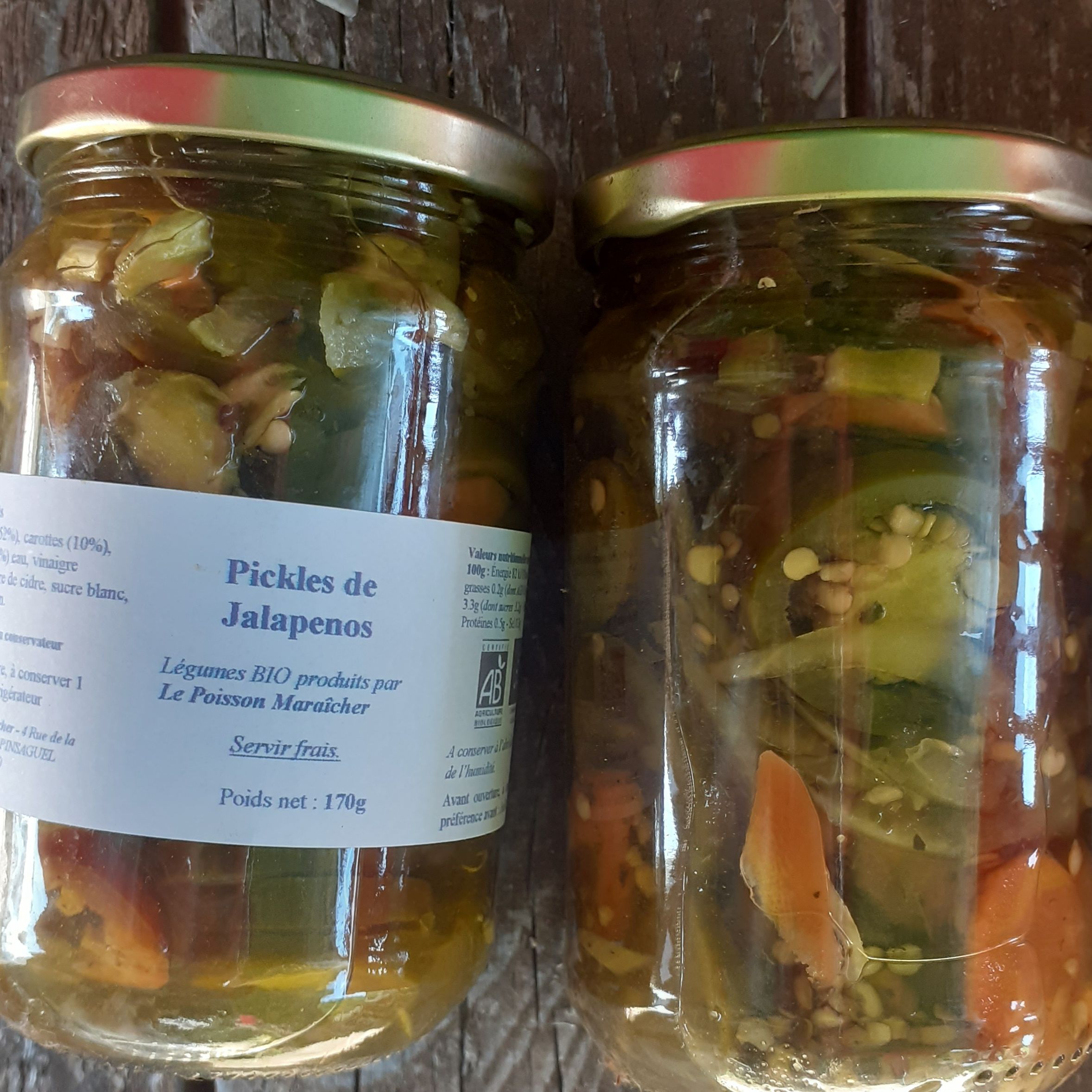 Pickles de jalapeños (170g)