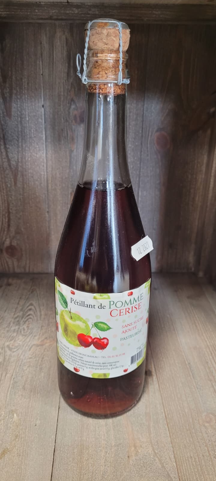 JUS DE POMME/CERISE PETILLANT - 75cl