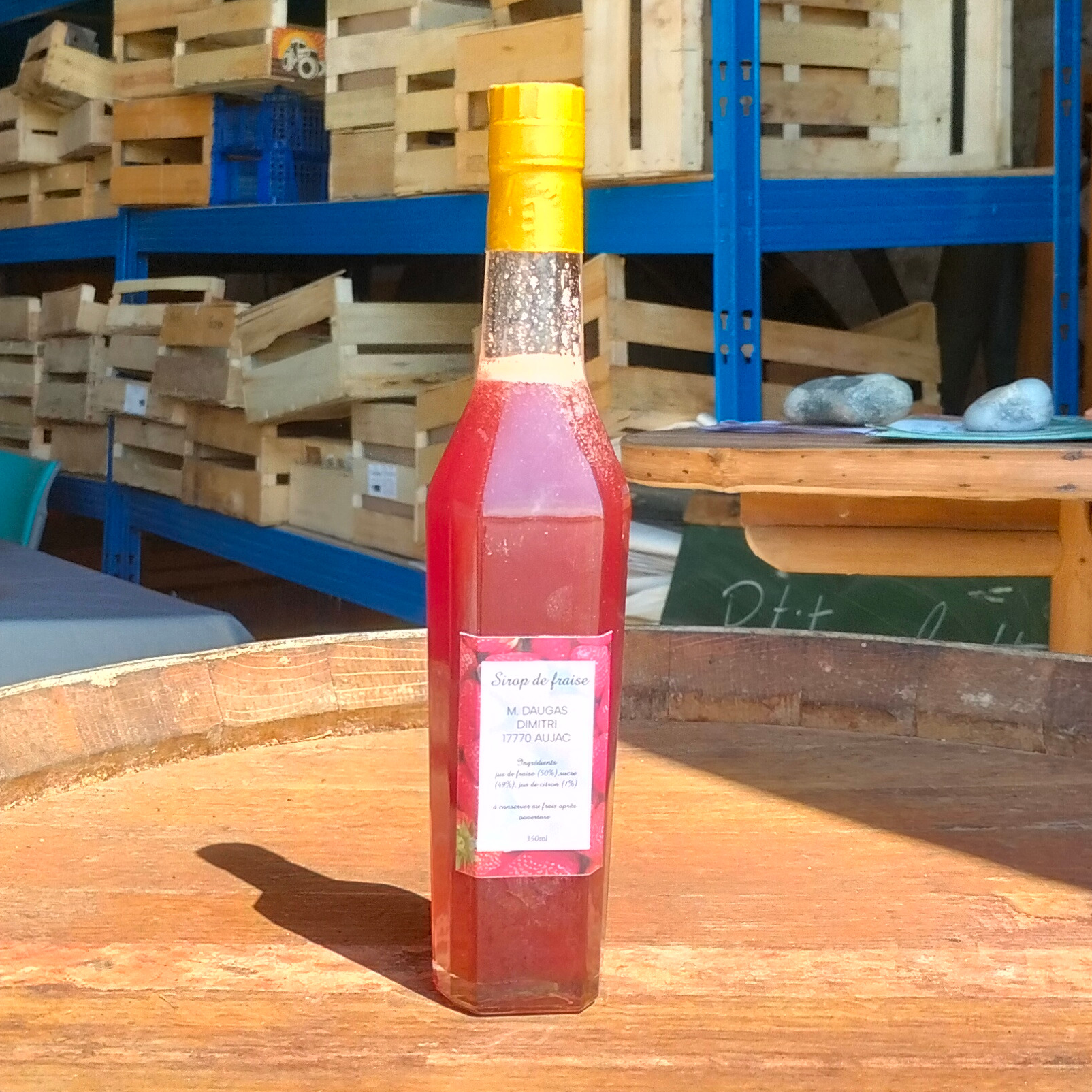 Sirop de fraise (5€ + 1€ de consigne bouteille) - 350ml