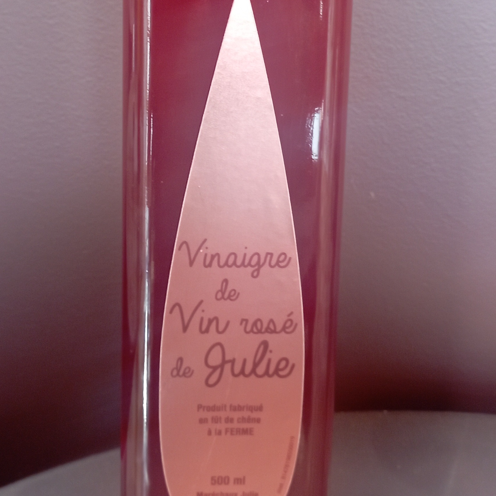 Vinaigre de vin Rosé - 50cl