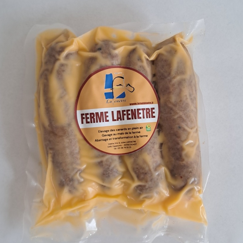 4 Saucisses De Canard Confites S/ Vide - 0,33kg