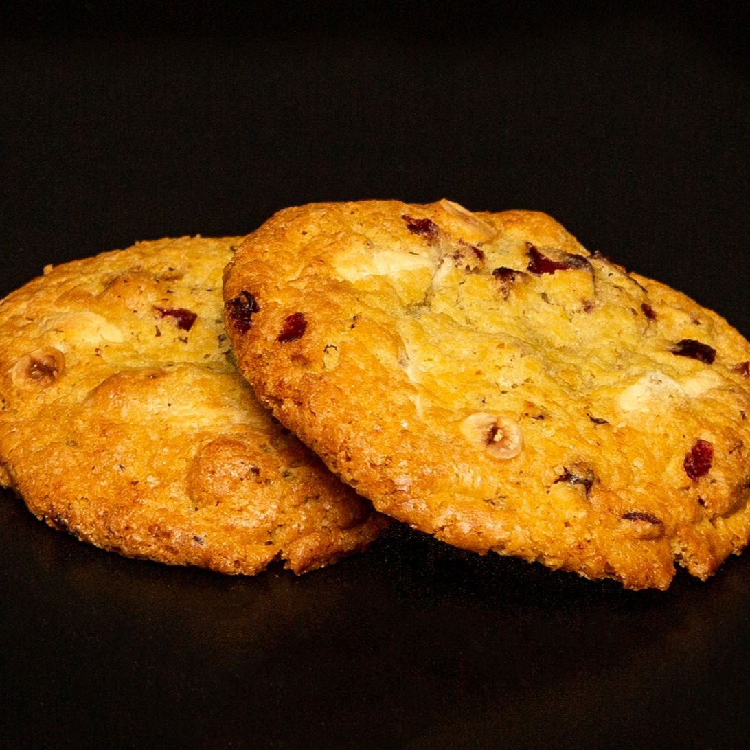 Cookie cranberries - chocolat blanc - noisettes - 80g