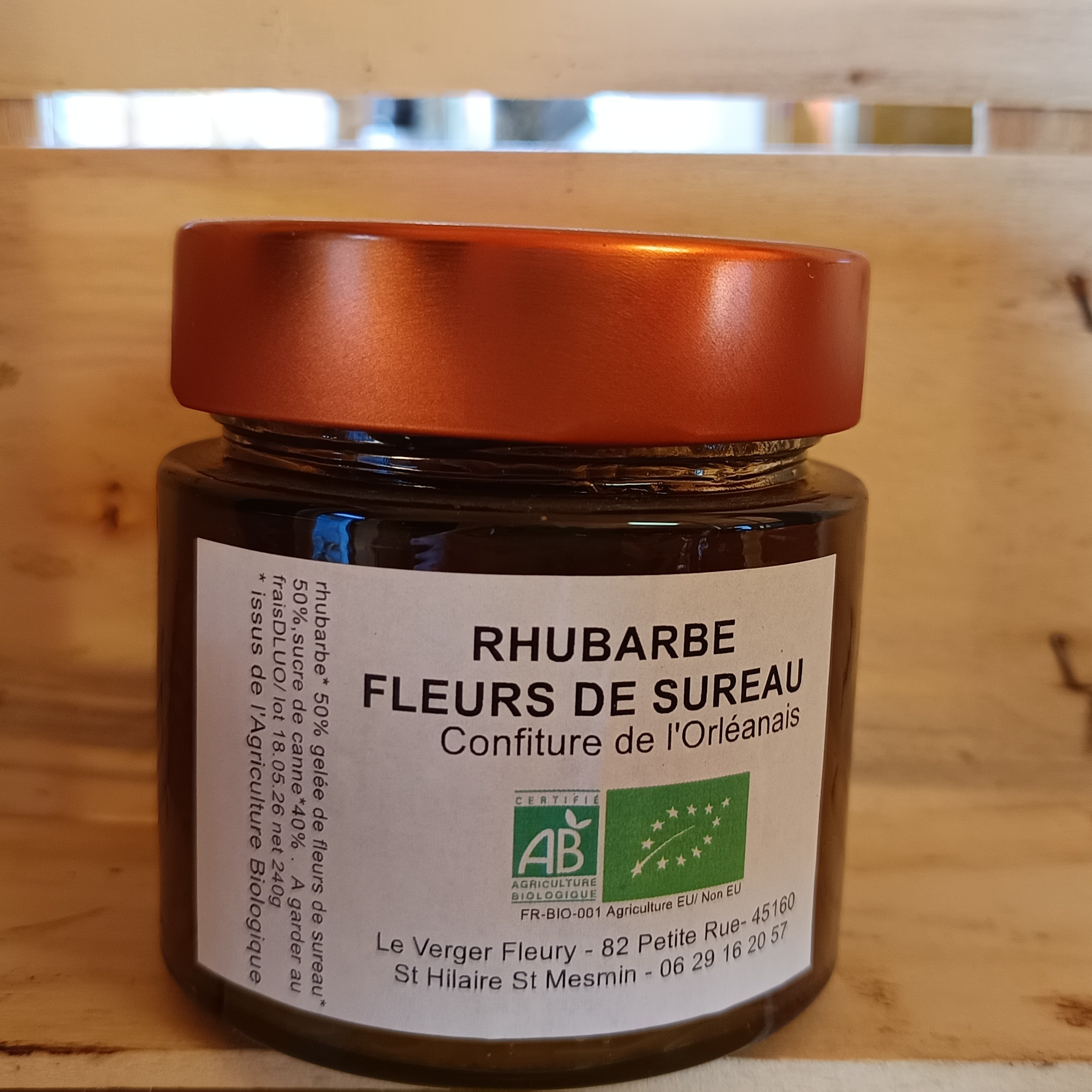 Confiture RHUBARBE FLEURS DE SUREAU