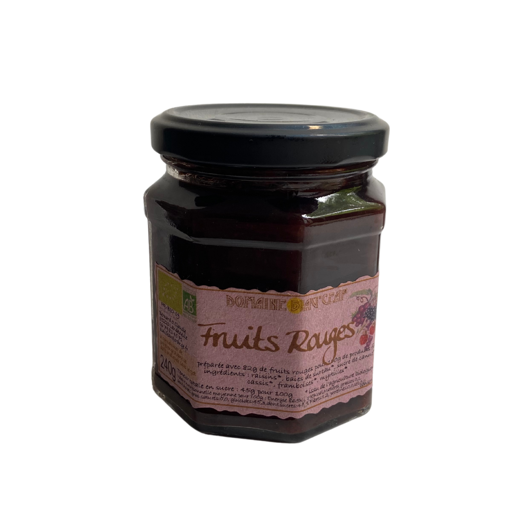 Confiture de fruits rouges - 240g