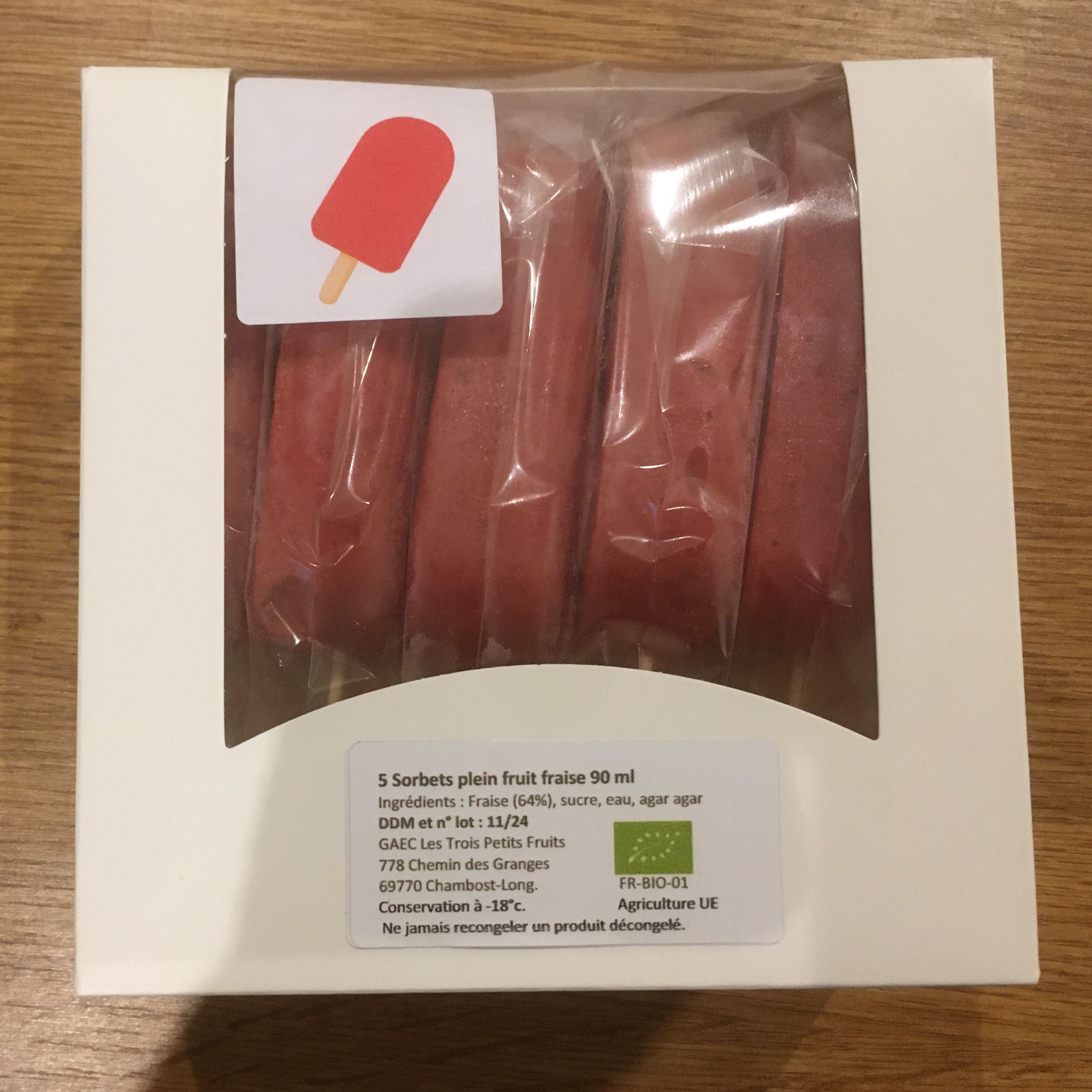 Sorbet fraise 100ml - 500g